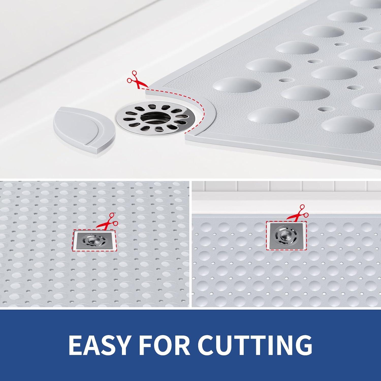 Mat de Ducha Antideslizante OTHWAY 80x80 cm Gris Claro