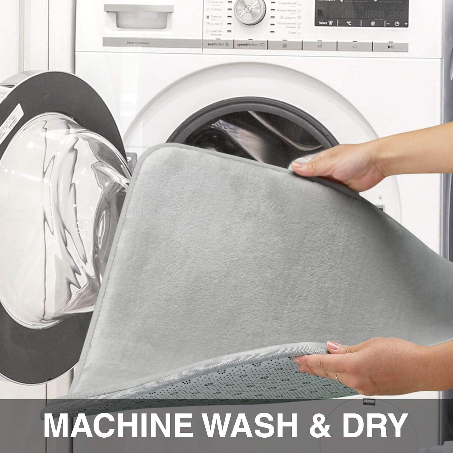 Alfombra de Baño Genteele Espuma de Memoria Antideslizante 81x51cm Plata