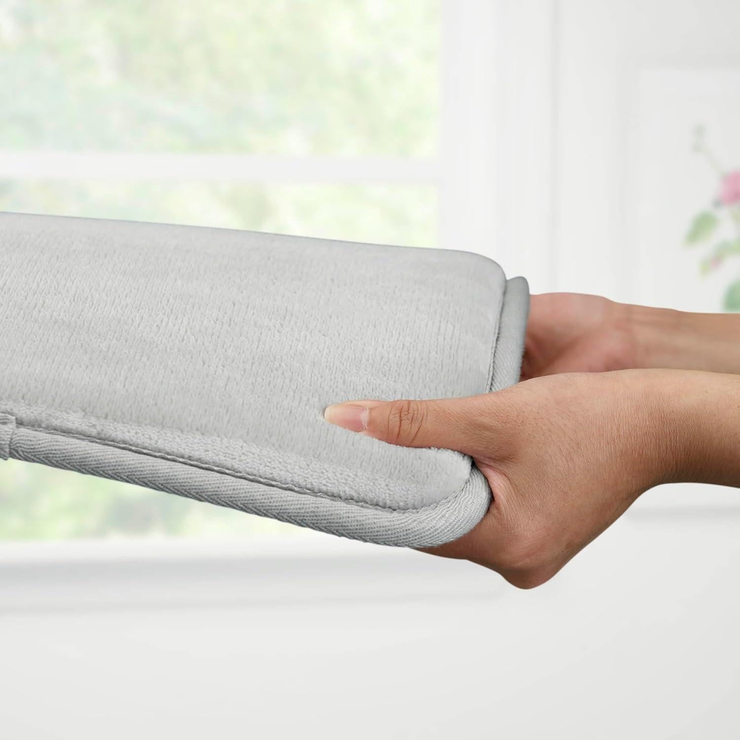 Alfombra de Baño Genteele Espuma de Memoria Antideslizante 81x51cm Plata