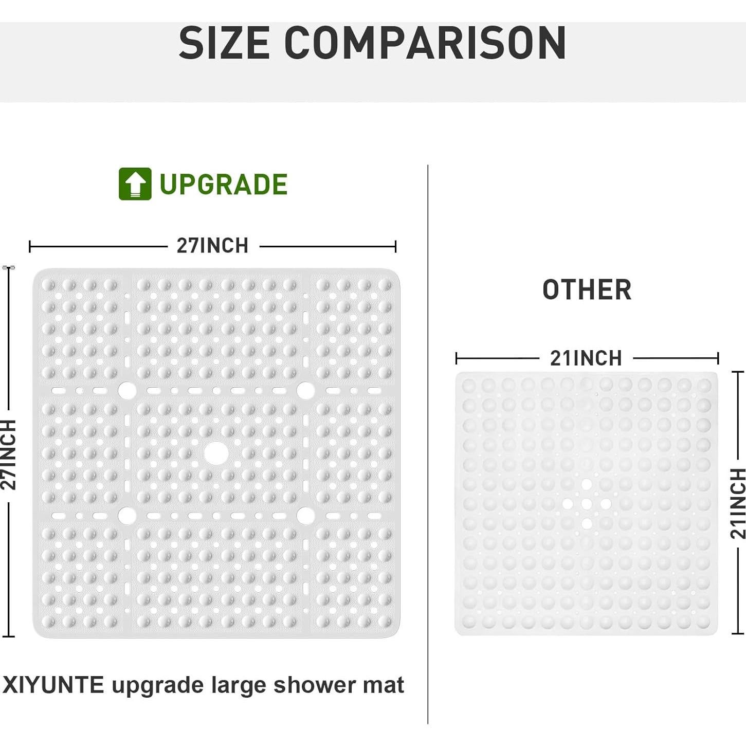 Alfombrilla de Ducha Antideslizante XIYUNTE 70x70 cm Blanca