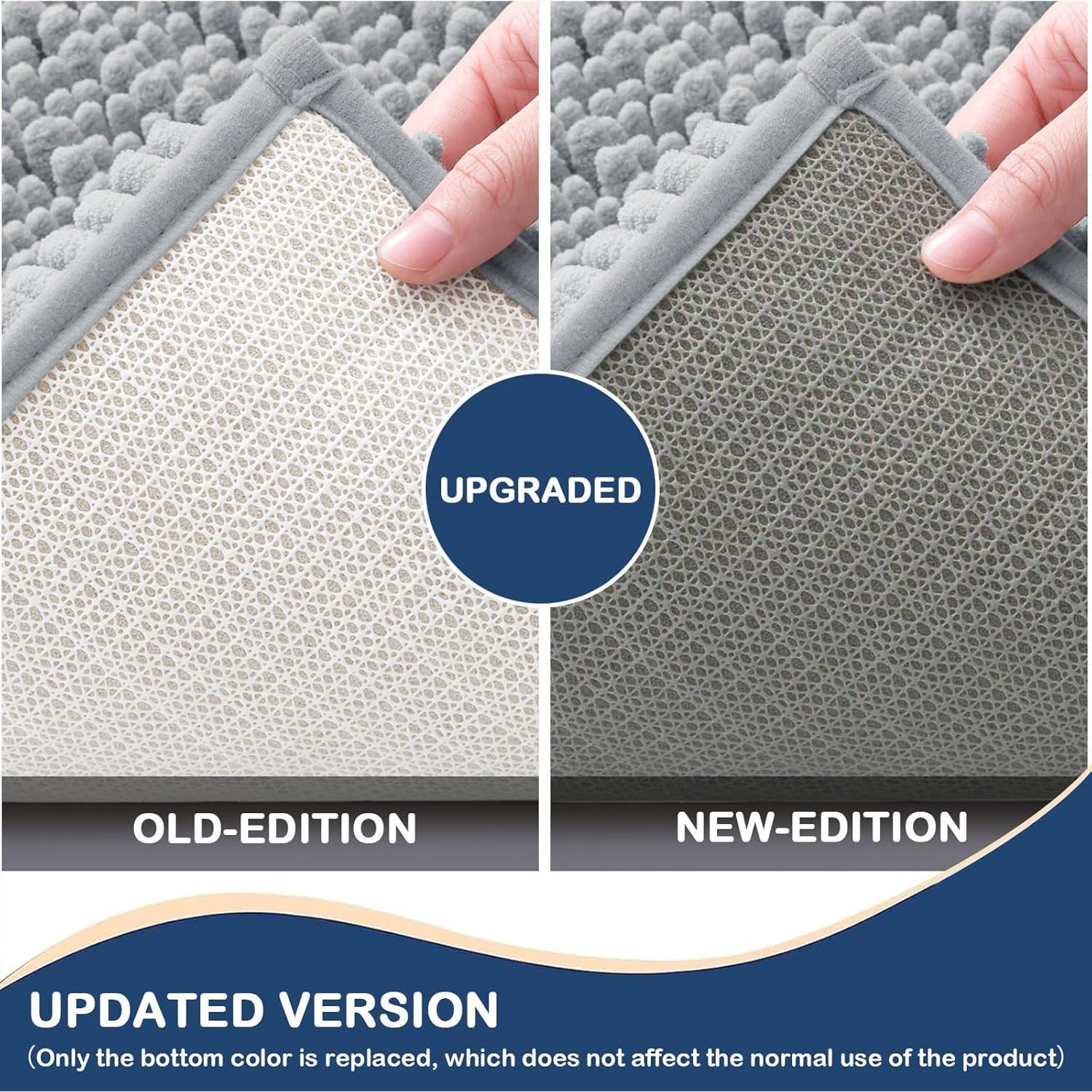 Alfombra de baño Arotive Chenille 76x50 cm gris claro