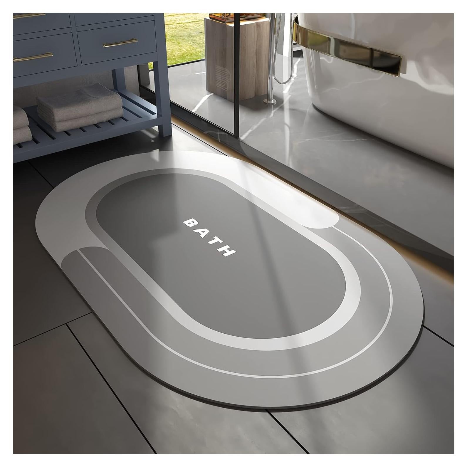 Alfombra de Baño MontVoo 24x35 cm Gris Antideslizante