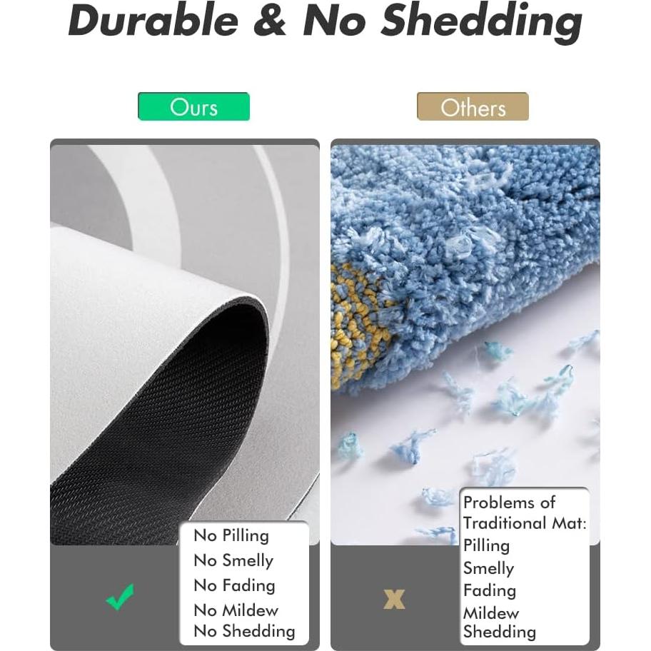 Alfombra de Baño MontVoo 24x35 cm Gris Antideslizante