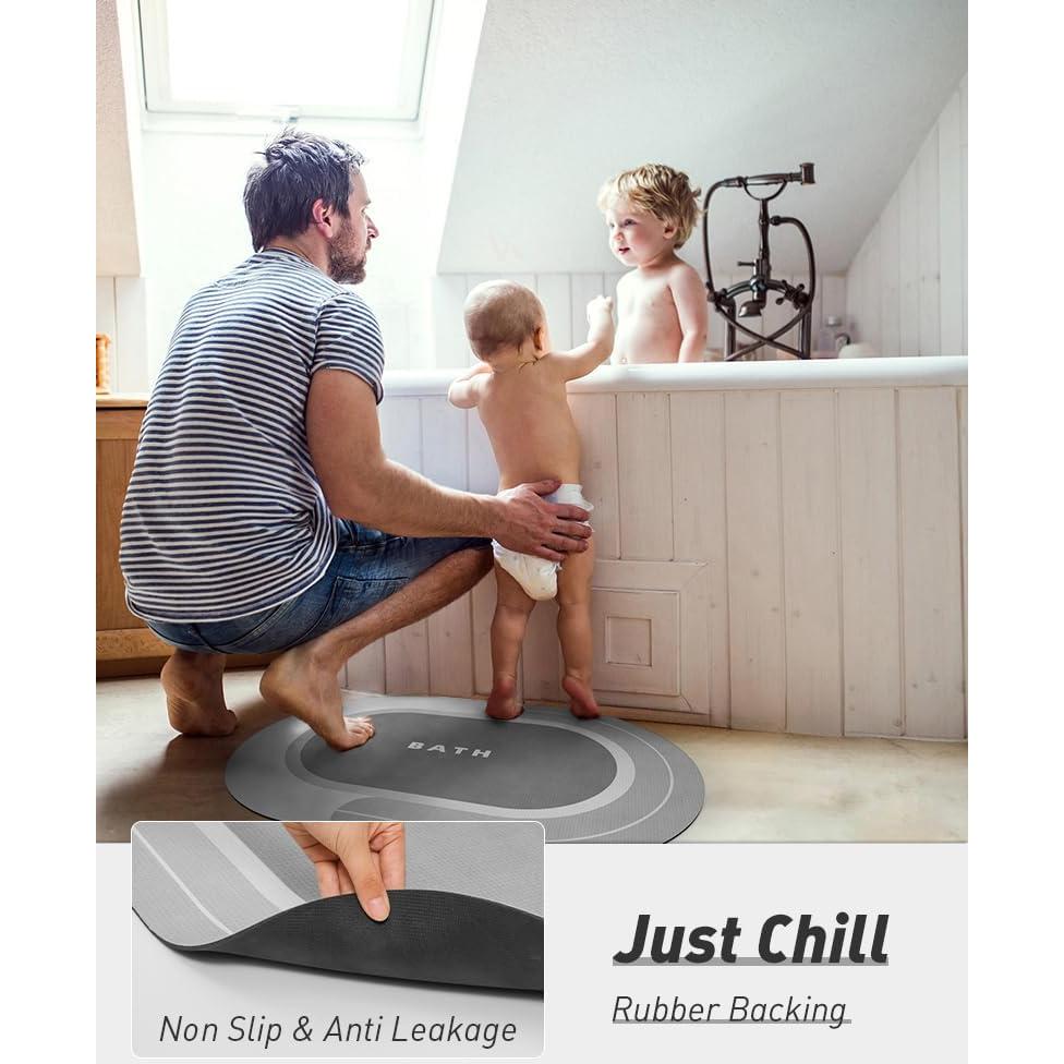 Alfombra de Baño MontVoo 24x35 cm Gris Antideslizante