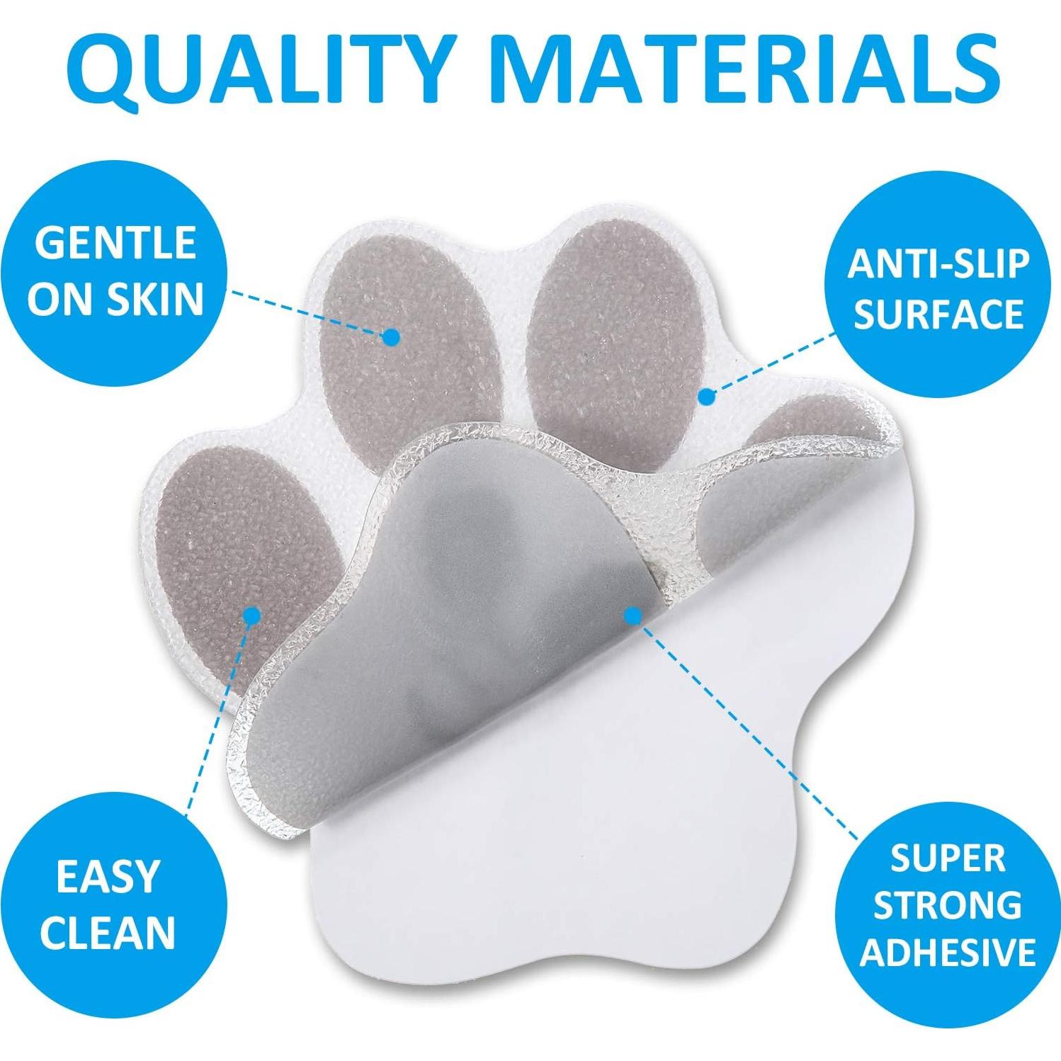 Calcomanías Antideslizantes Mudder 20 Pcs Huellas Gris