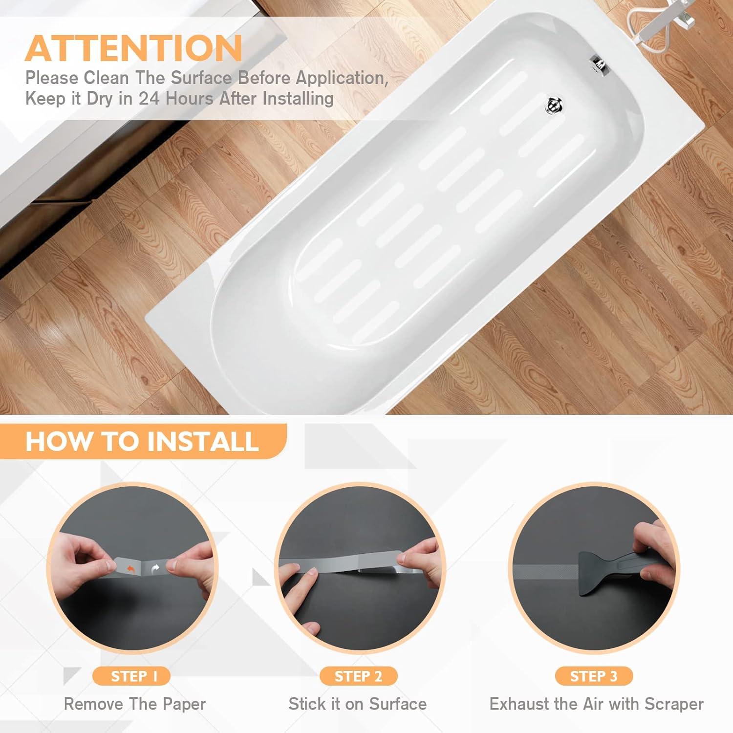 Pegatinas Antideslizantes Nodirz 24 PCS para Baño y Ducha