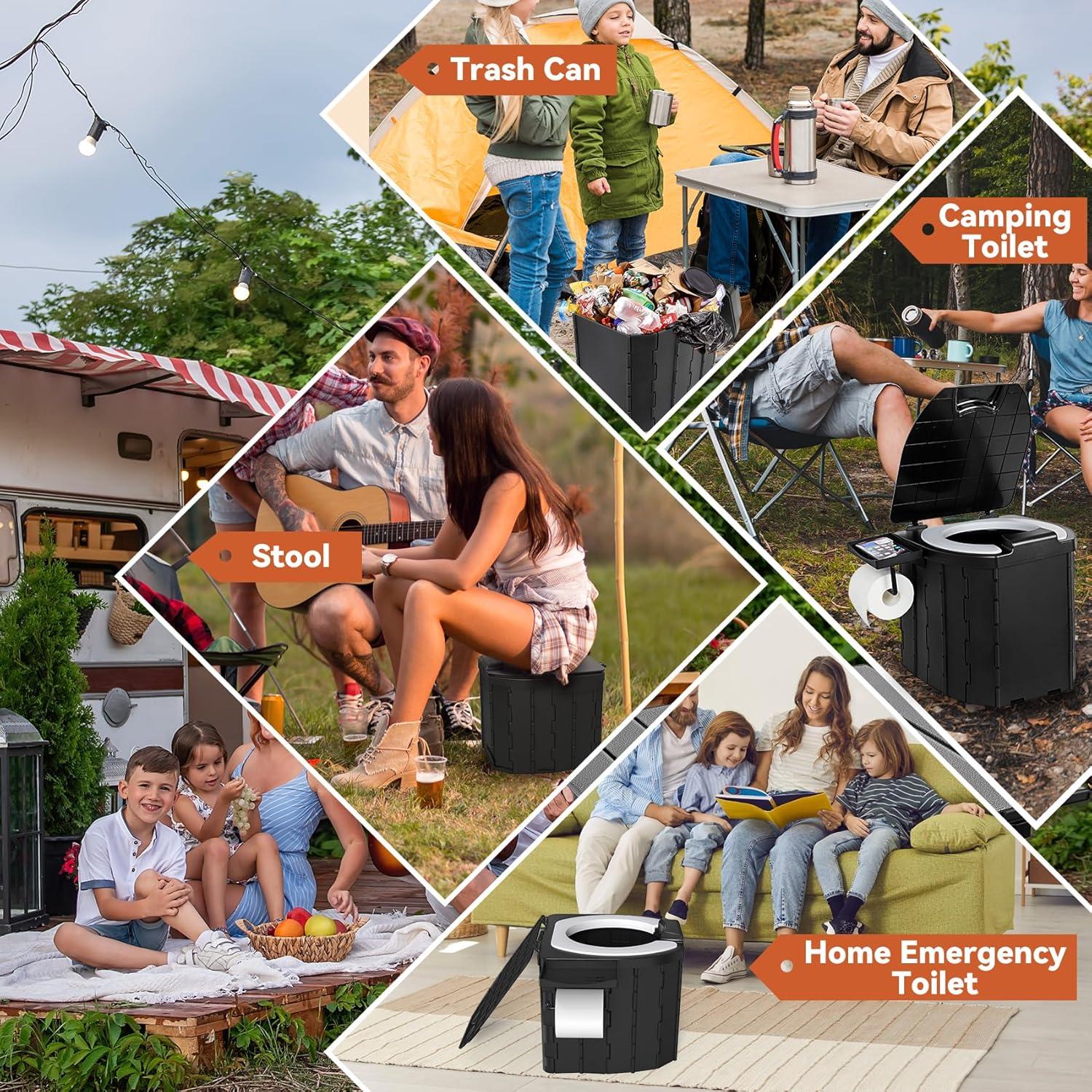 Inodoro Portátil Opliy 58CTB con Asiento Suave y Soporte