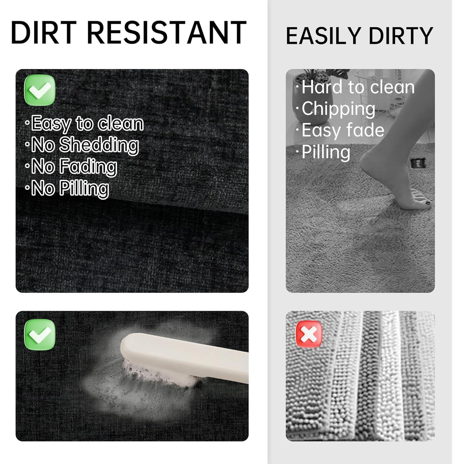 Alfombrilla de Baño Mecko Antideslizante 40x60 cm Negra