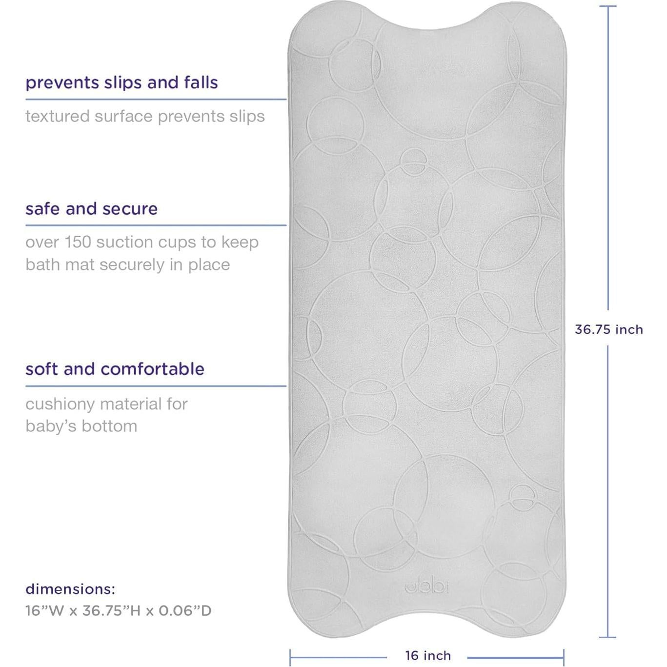 Alfombrilla de Baño Acolchada Antideslizante Ubbi 40x94cm