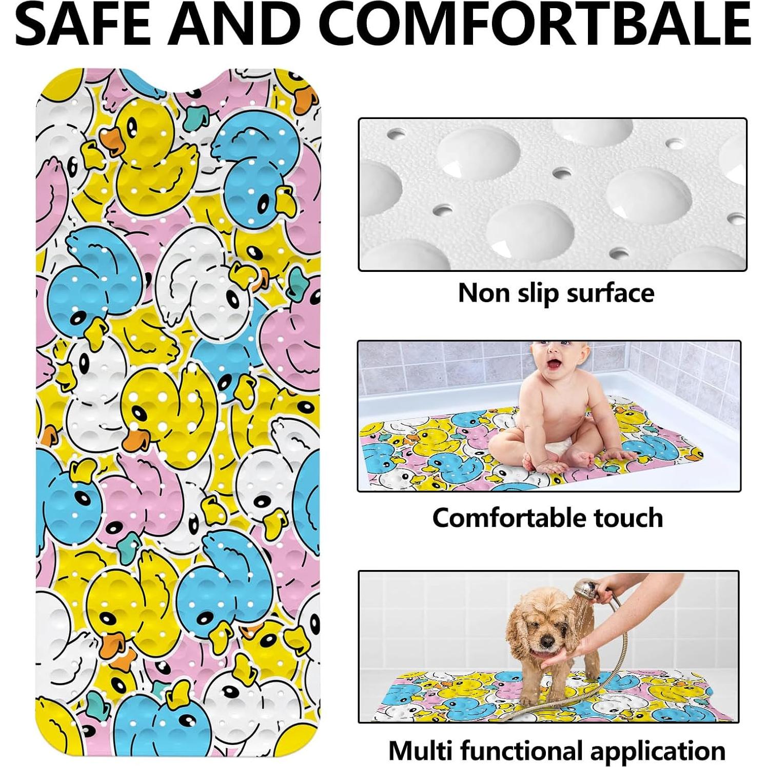 Alfombrilla de baño antideslizante Lnond pato 101,6 x 40,6 cm