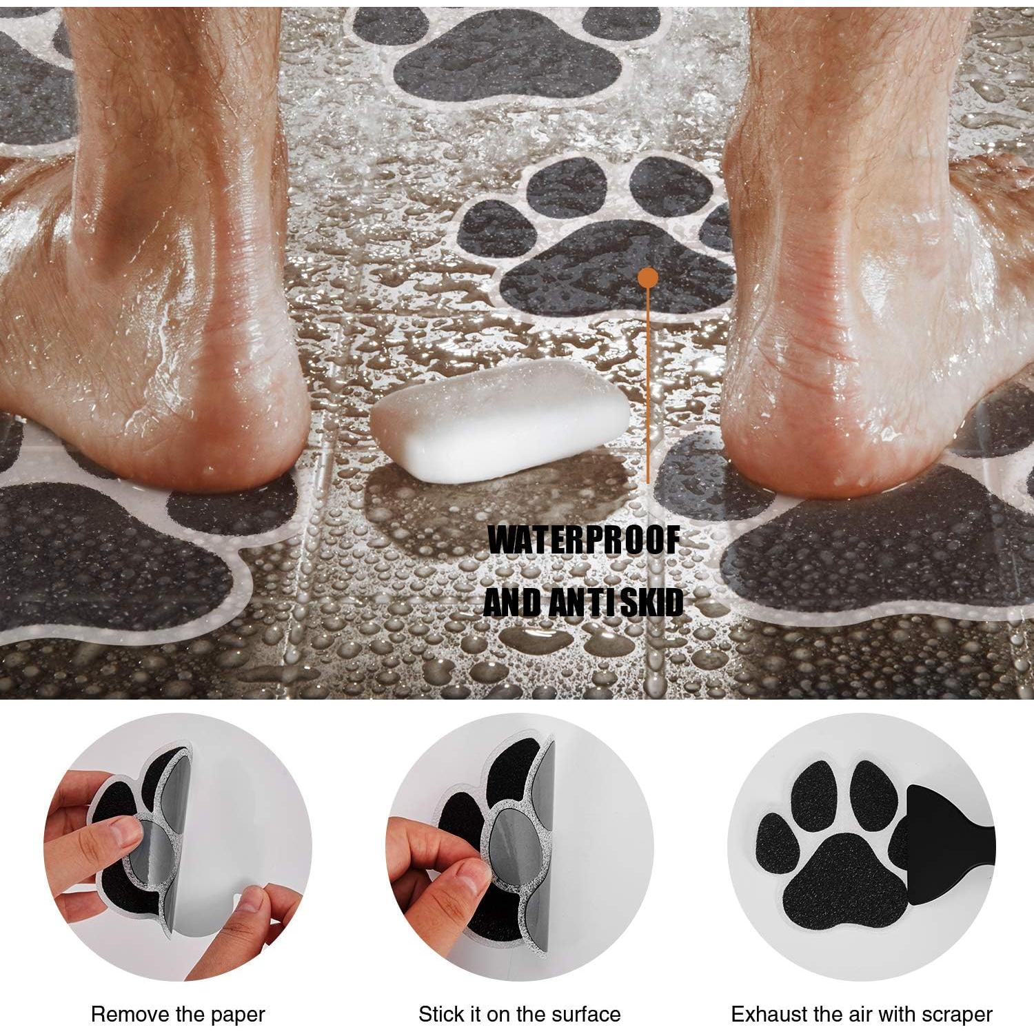 Pegatinas Antideslizantes Secopad 20 PCS para Baño Negro