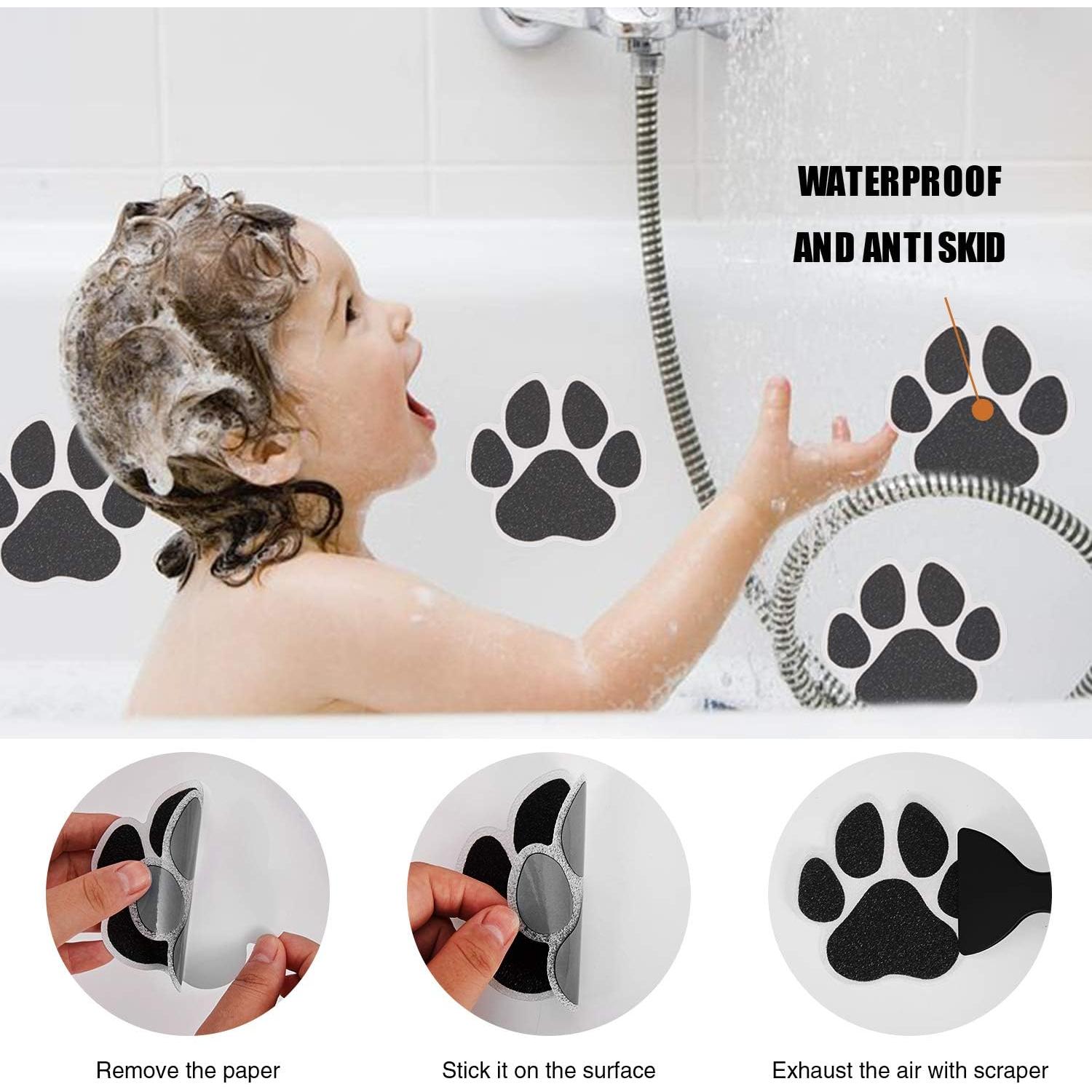 Pegatinas Antideslizantes Secopad 20 PCS para Baño Negro