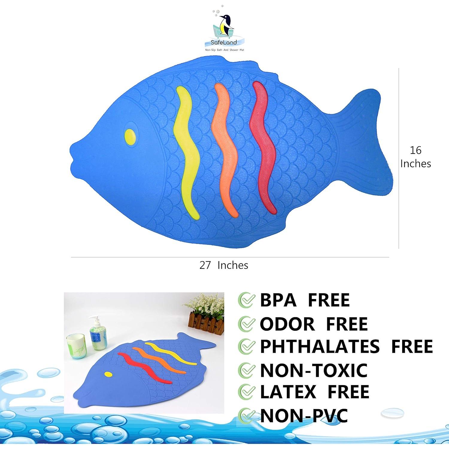 Alfombrilla de Baño Antideslizante SAFELAND 68x40cm Pez