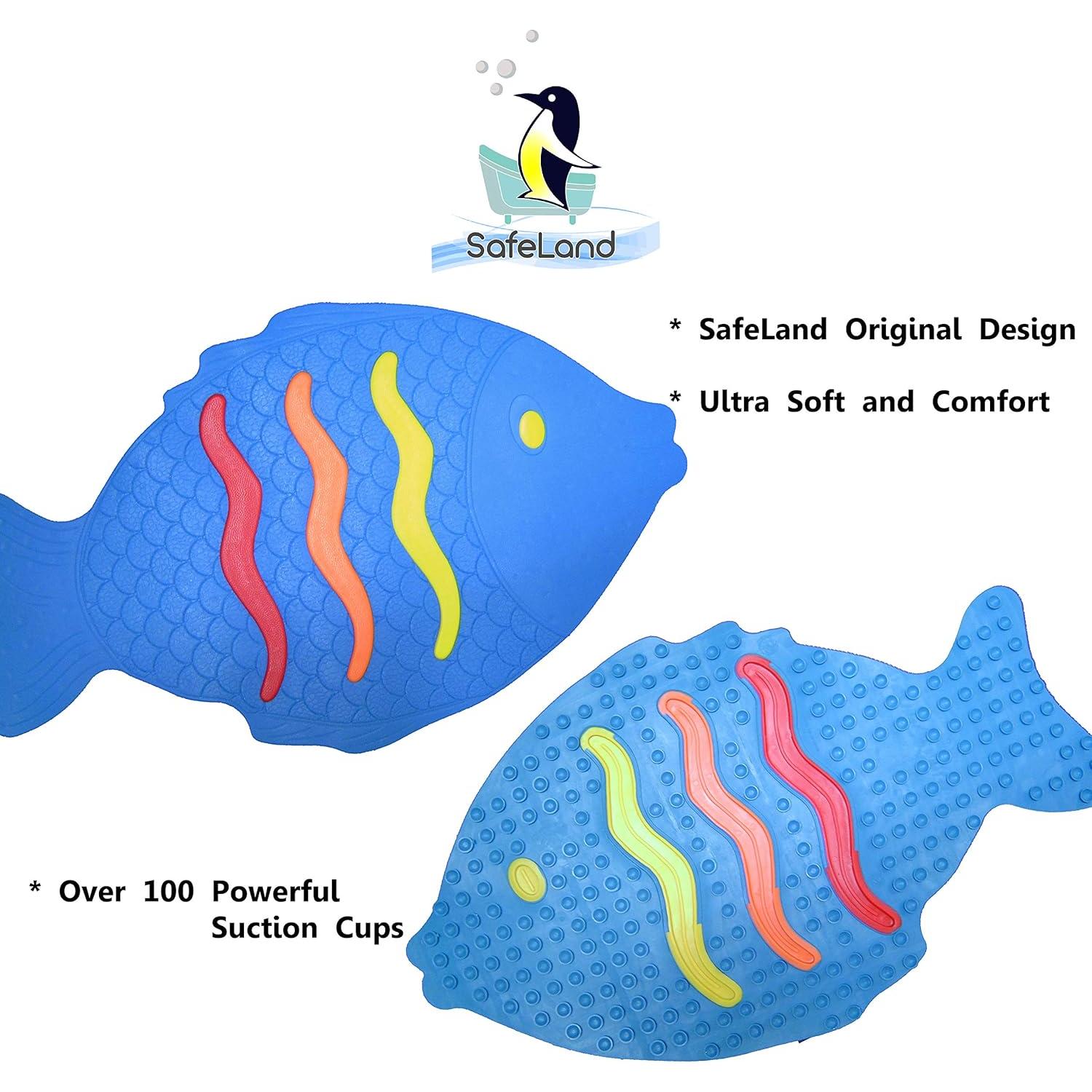 Alfombrilla de Baño Antideslizante SAFELAND 68x40cm Pez