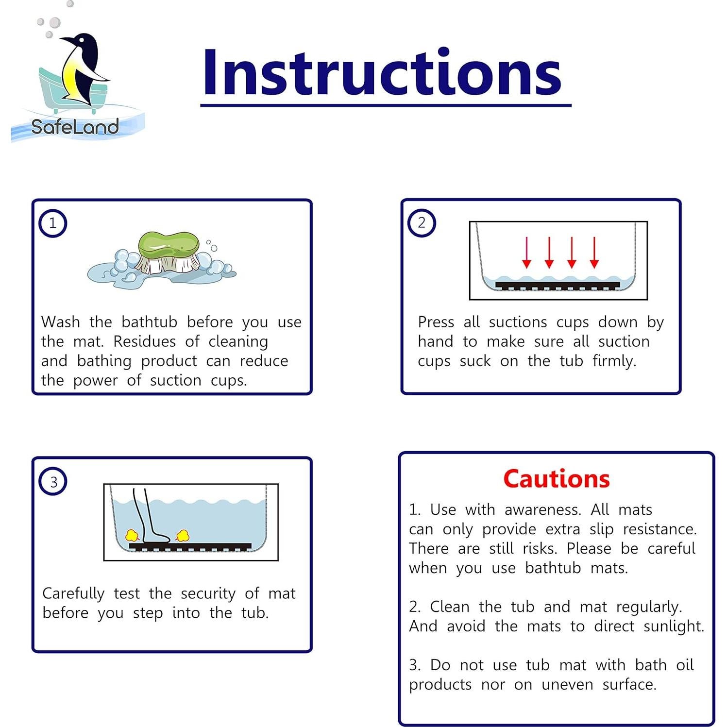 Alfombrilla de Baño Antideslizante SAFELAND 68x40cm Pez