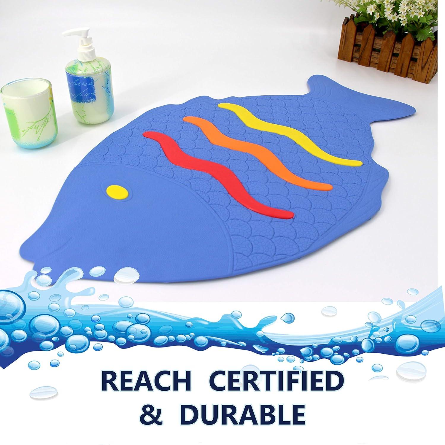 Alfombrilla de Baño Antideslizante SAFELAND 68x40cm Pez
