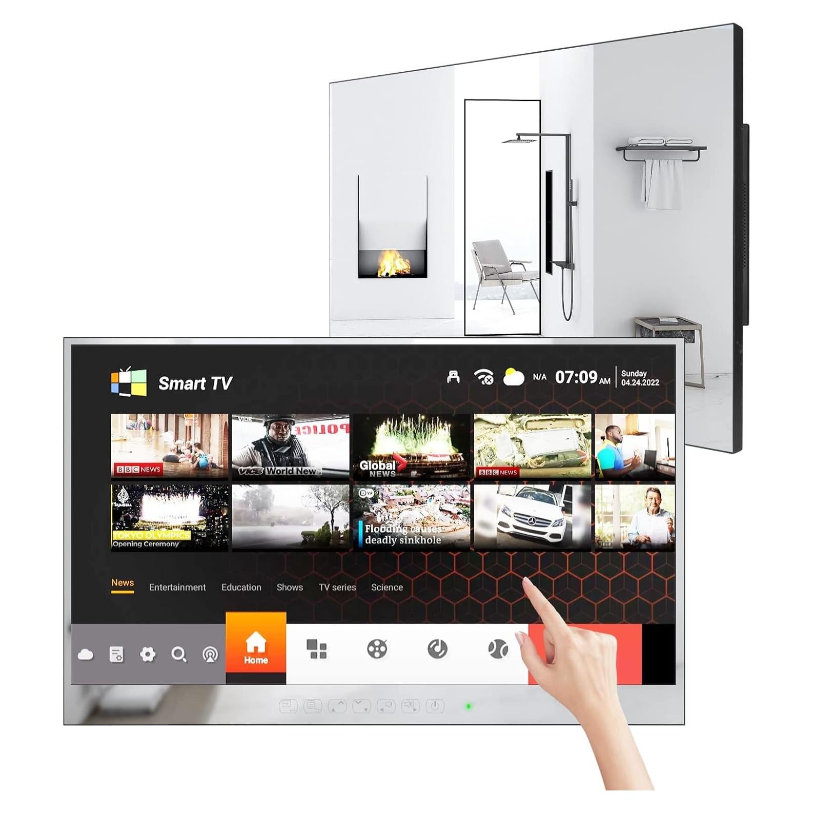 Espejo Mágico Inteligente Soulaca 27" Táctil LED Impermeable