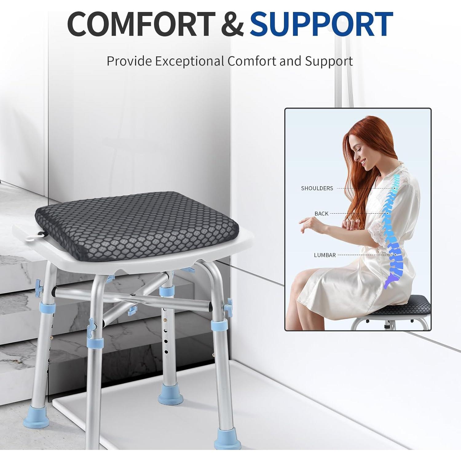 Cojín para Asiento de Ducha Anycosy Gris Mediano Antideslizante