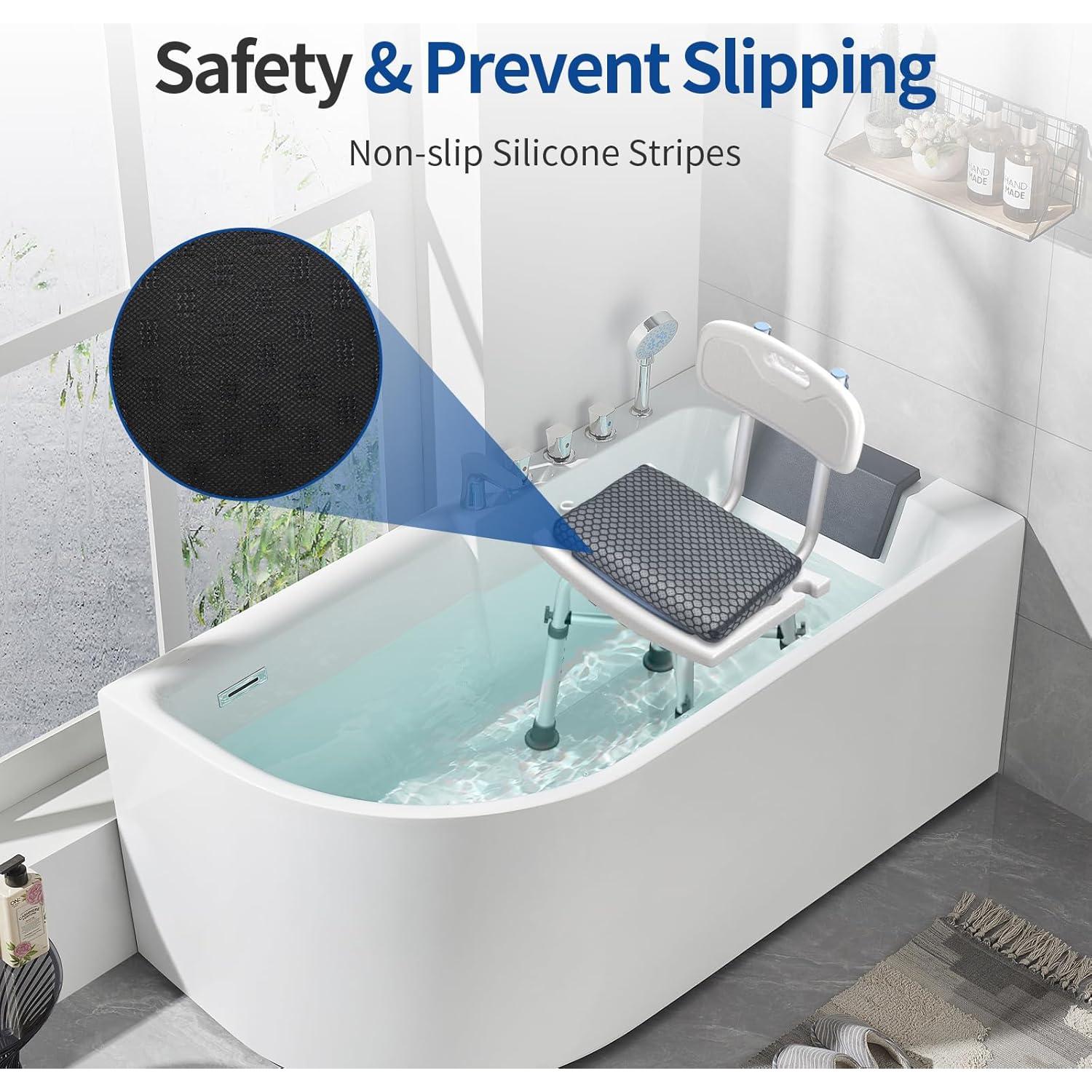 Cojín para Asiento de Ducha Anycosy Gris Mediano Antideslizante