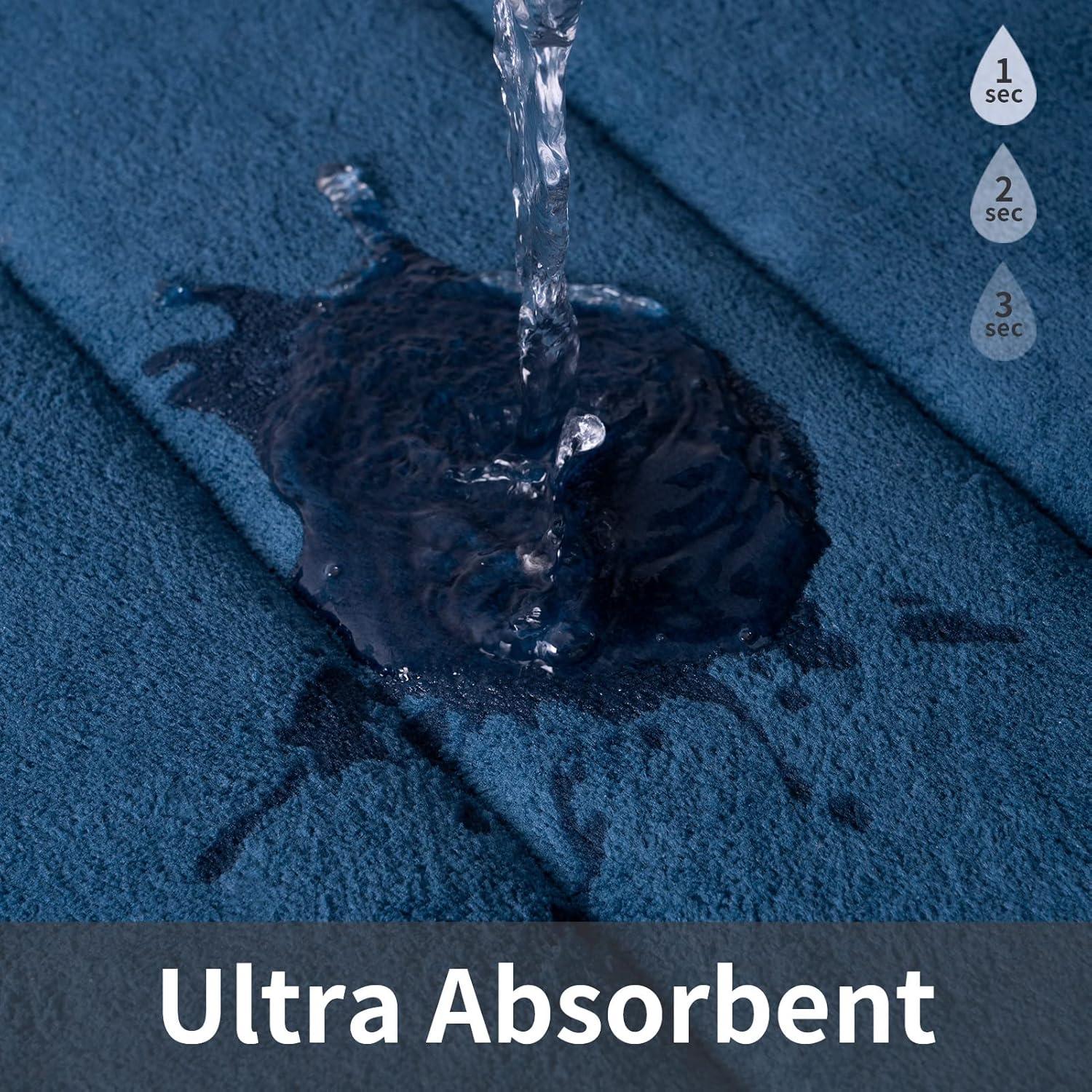 Alfombrilla de Baño Antideslizante ROSMARUS 50,8x81,3cm Azul