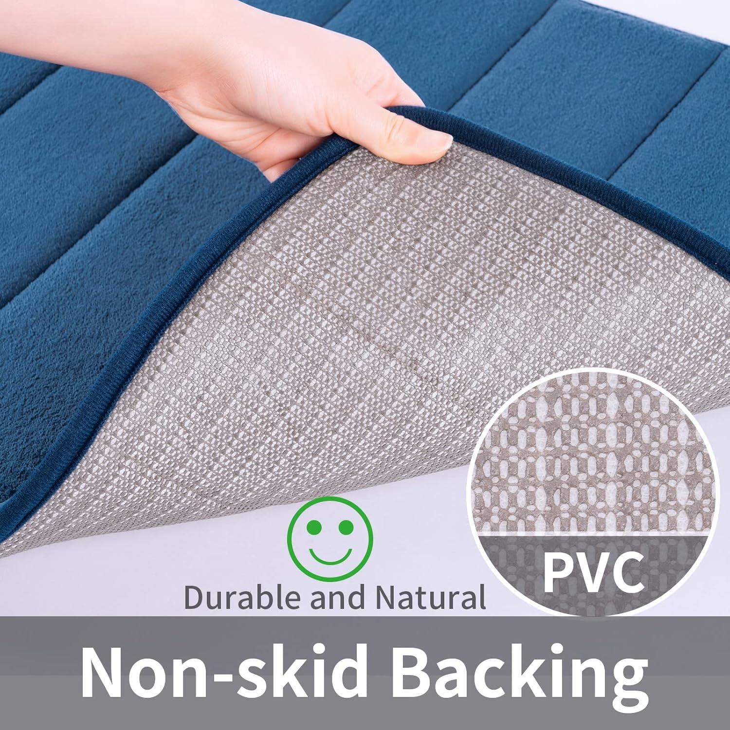 Alfombrilla de Baño Antideslizante ROSMARUS 50,8x81,3cm Azul