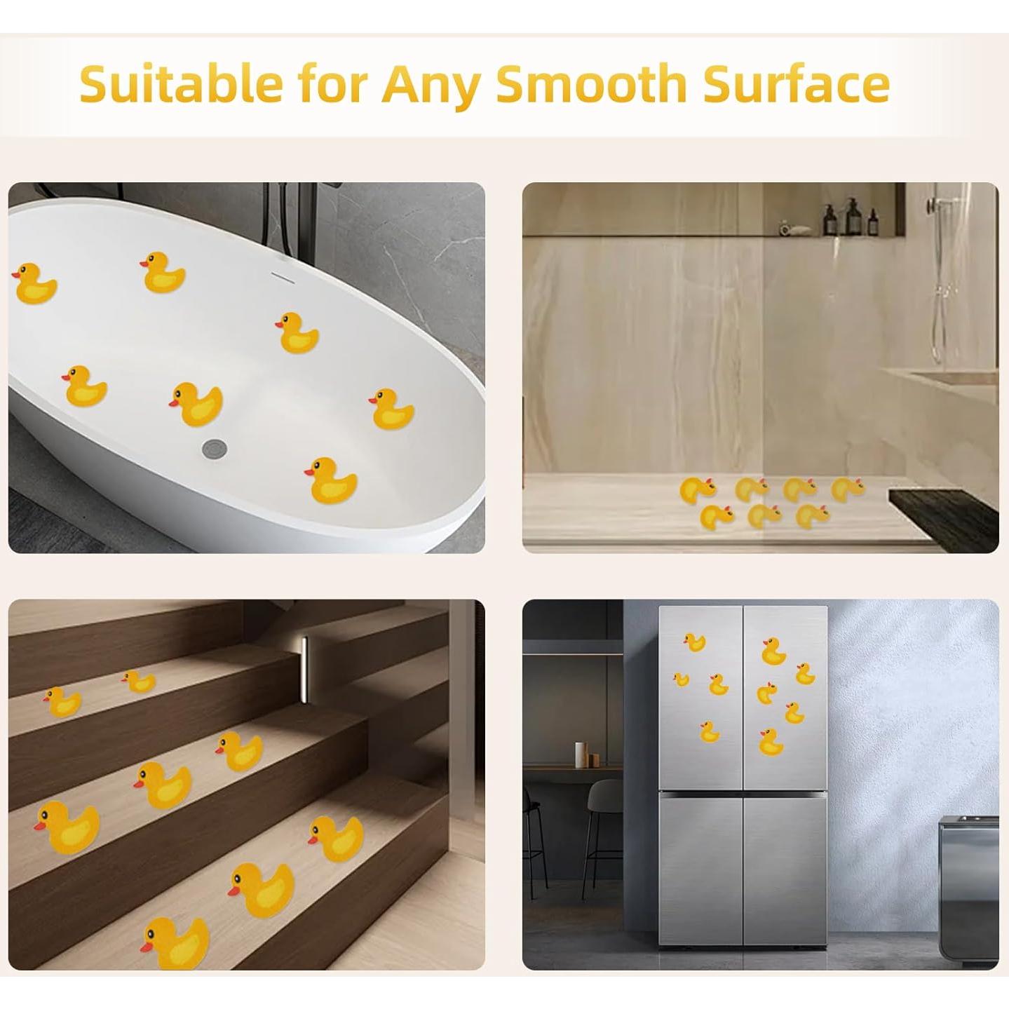 20 Pegatinas Antideslizantes Nodirz Pato Amarillo para Baño