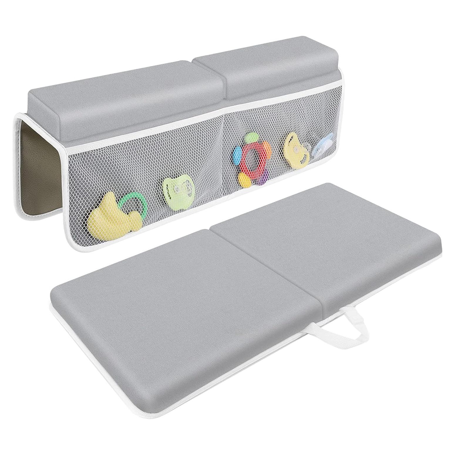 Almohadilla de Baño Bebé Gris con Almohadilla para Codos