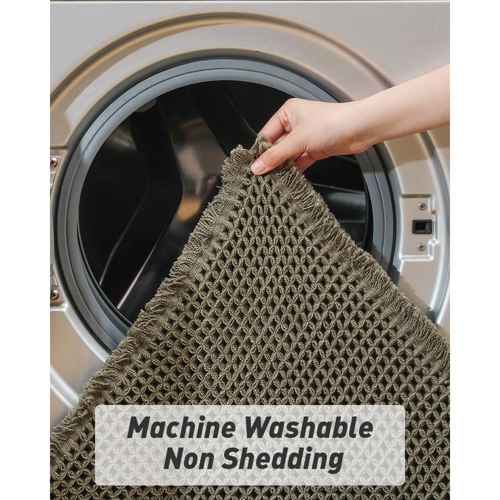 Alfombra Corredora Antideslizante AMOAMI Verde 61x122 cm