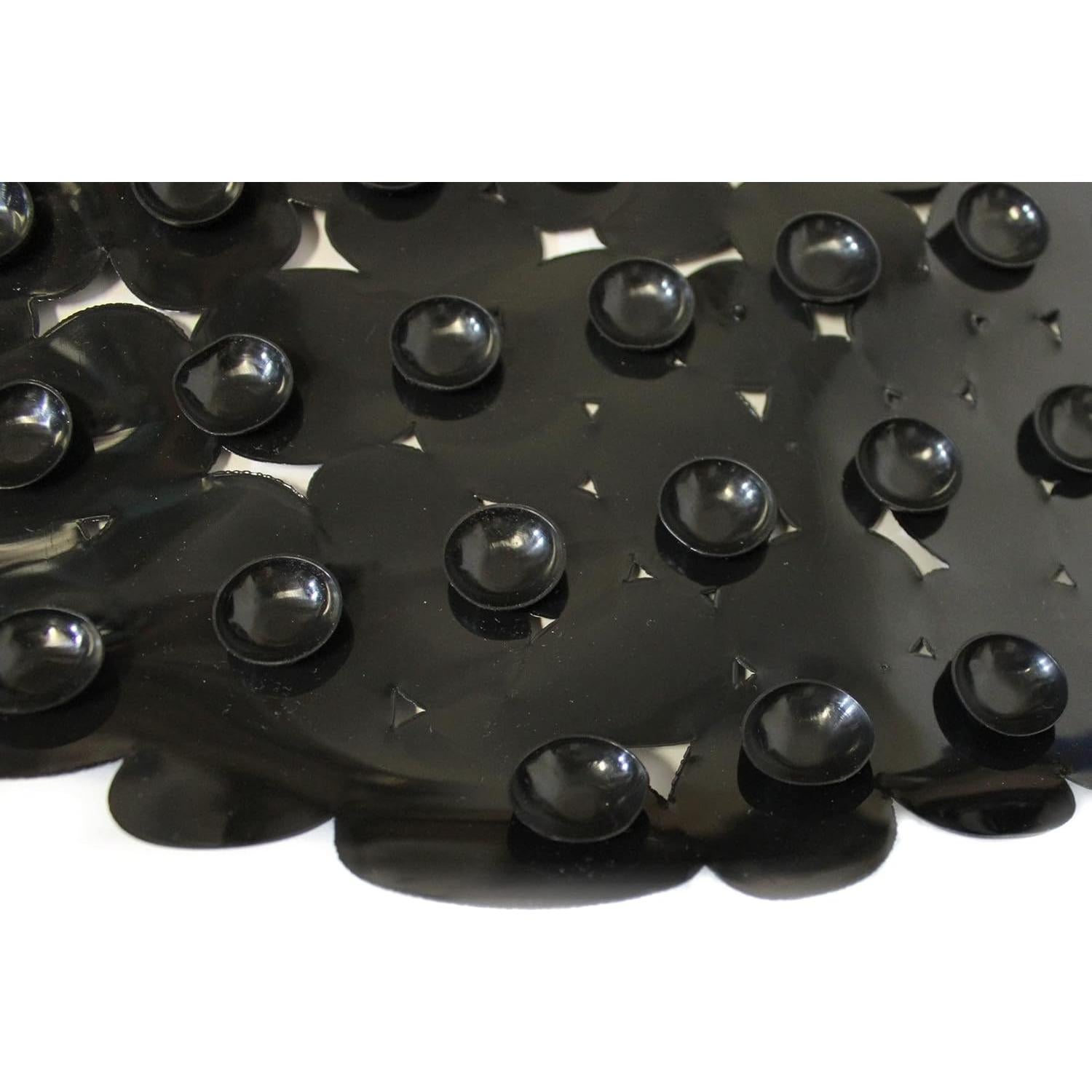 Alfombrilla de Baño Ovalada Antideslizante PVC Negro 68,5x35,5cm