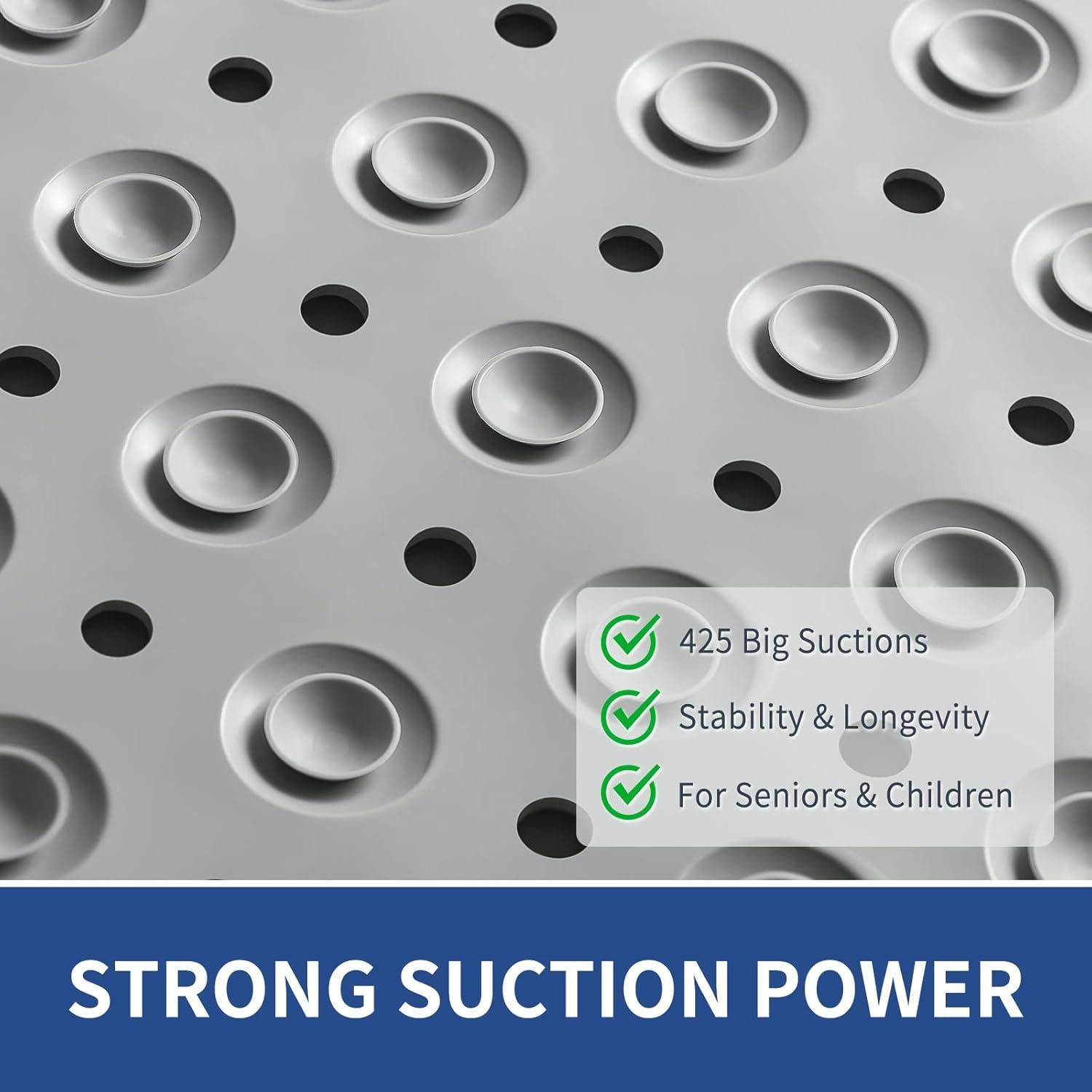 Mat de Ducha Antideslizante OTHWAY 119x81 cm Gris Oscuro