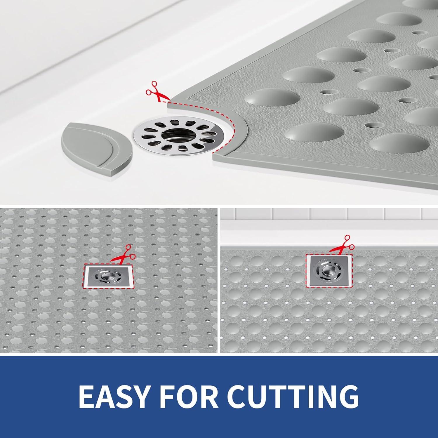 Mat de Ducha Antideslizante OTHWAY 119x81 cm Gris Oscuro