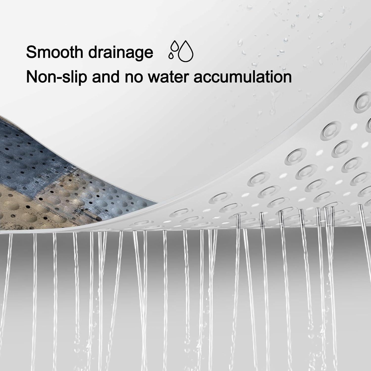 Alfombrilla de Baño Antideslizante Lnond 101,6 x 40,6 cm Azul Marrón