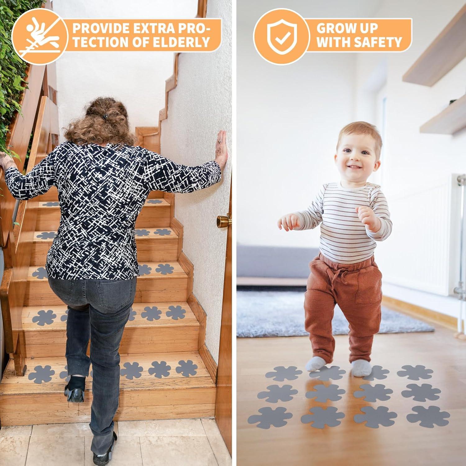 Pegatinas Antideslizantes Nodirz 24 PCS Seguridad Baño