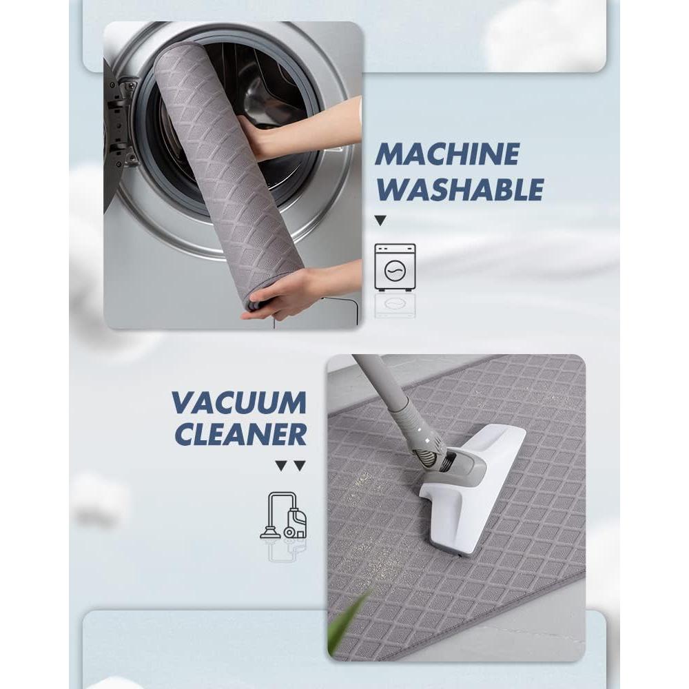 Alfombrilla de Baño AMOAMI Antideslizante 40x60 cm Gris