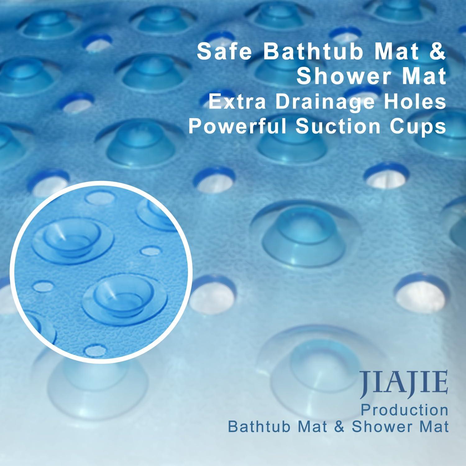 Alfombra Antideslizante Jiajie 53x53 cm Ducha Azul PVC