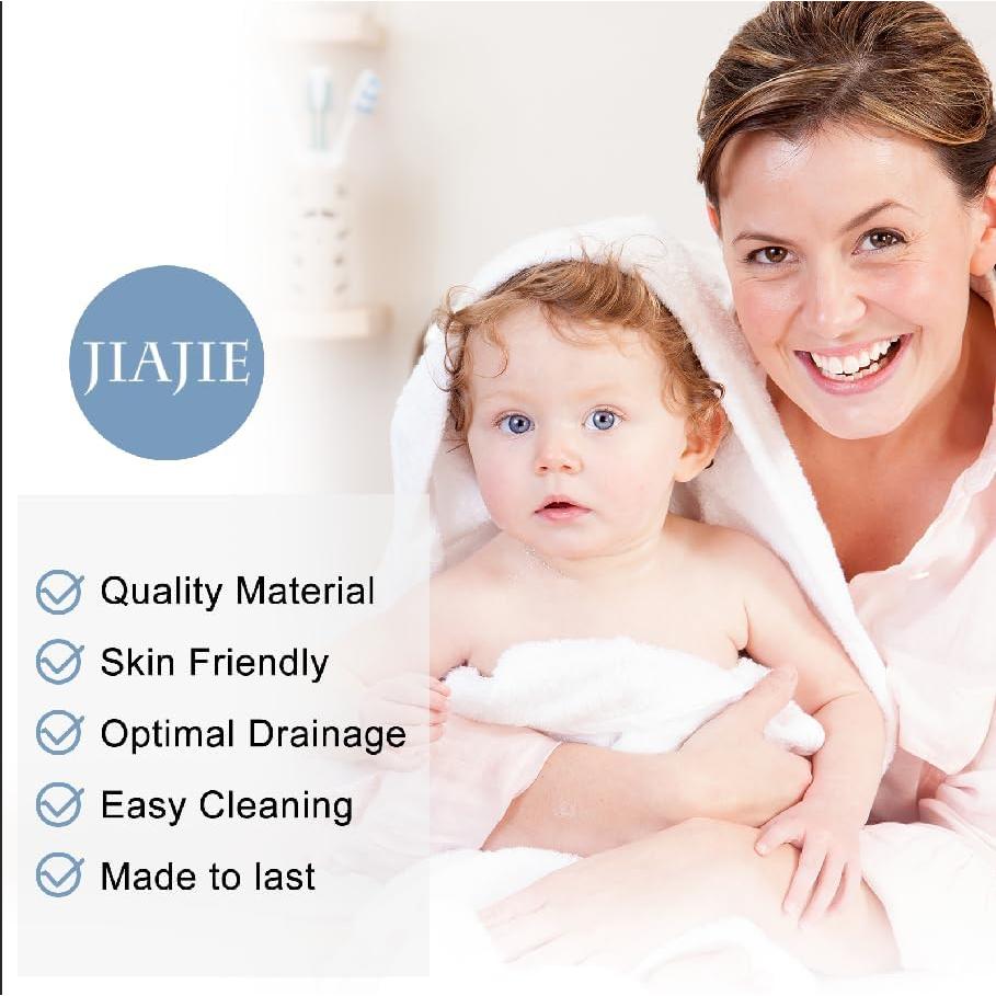 Alfombra Antideslizante Jiajie 53x53 cm Ducha Azul PVC