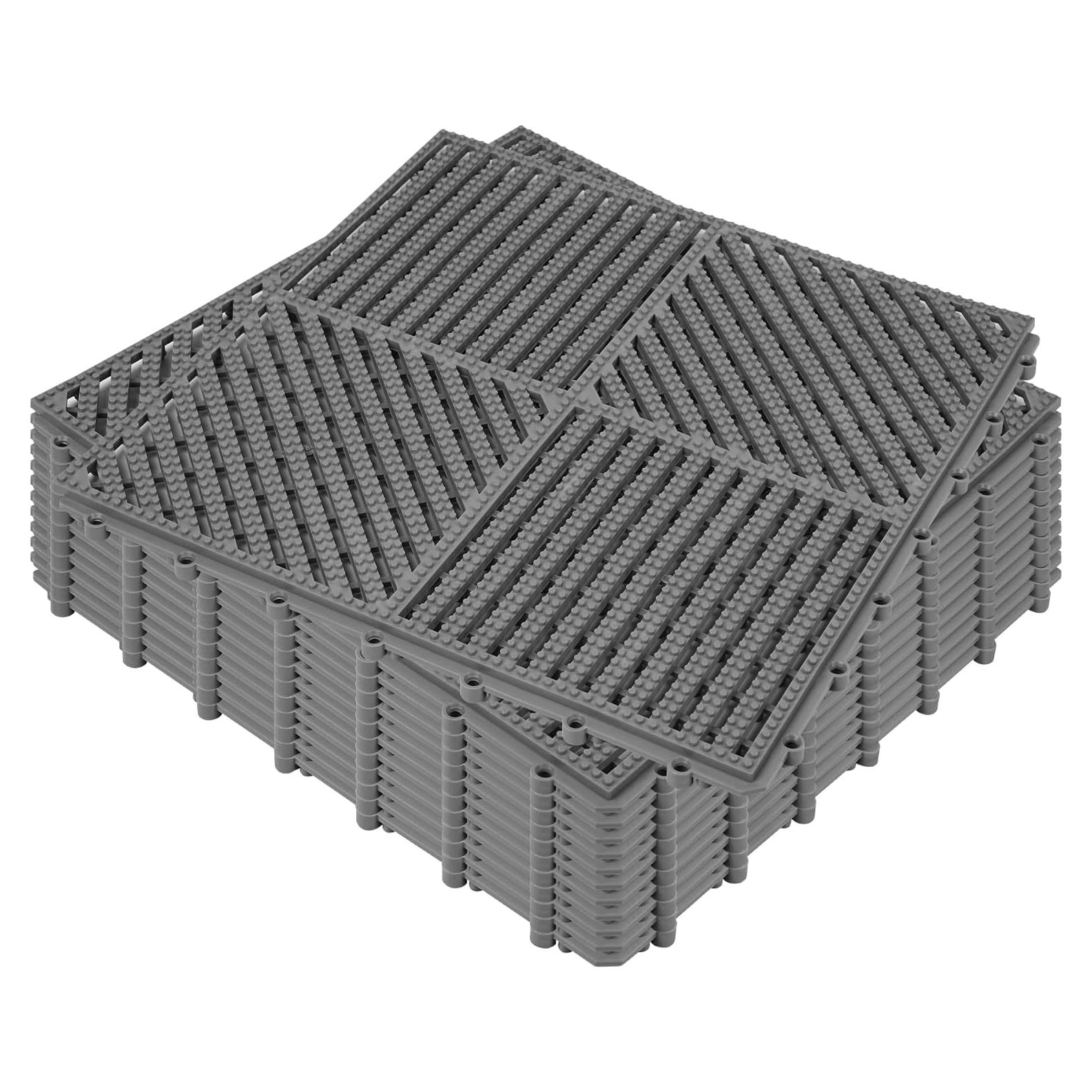 Alfombrillas Antifatiga Interconectables ToLanbbt 12P Gris Oscuro