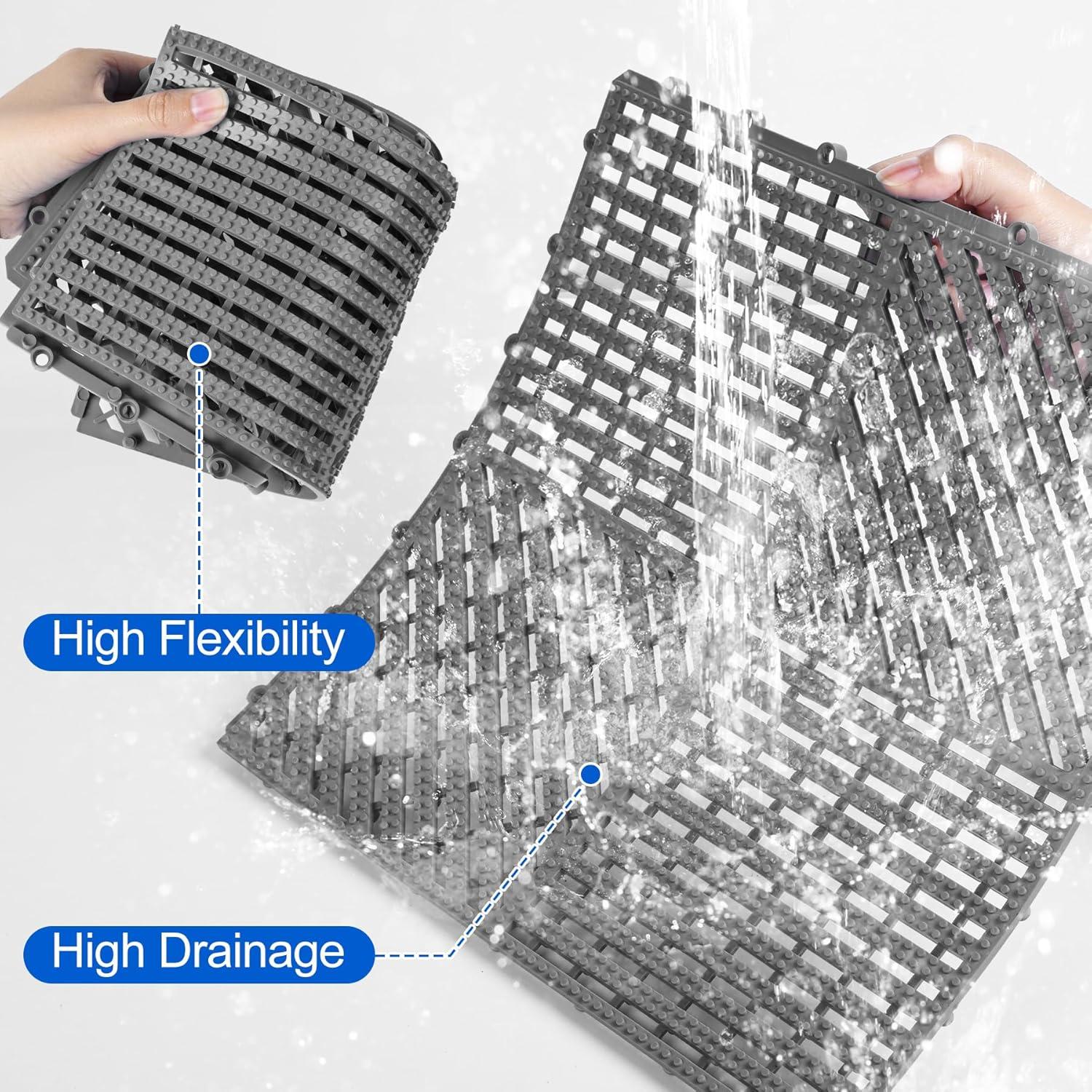 Alfombrillas Antifatiga Interconectables ToLanbbt 12P Gris Oscuro