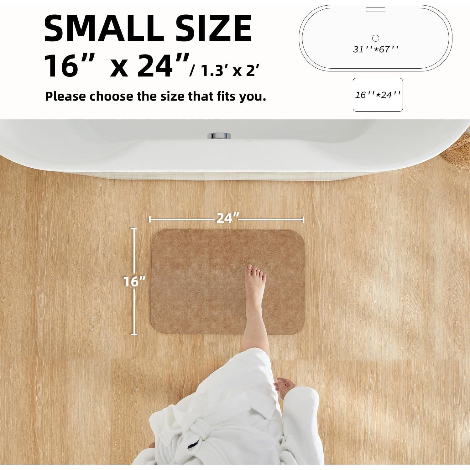 Alfombra de Baño Antideslizante TYUU Camel 40x60 cm