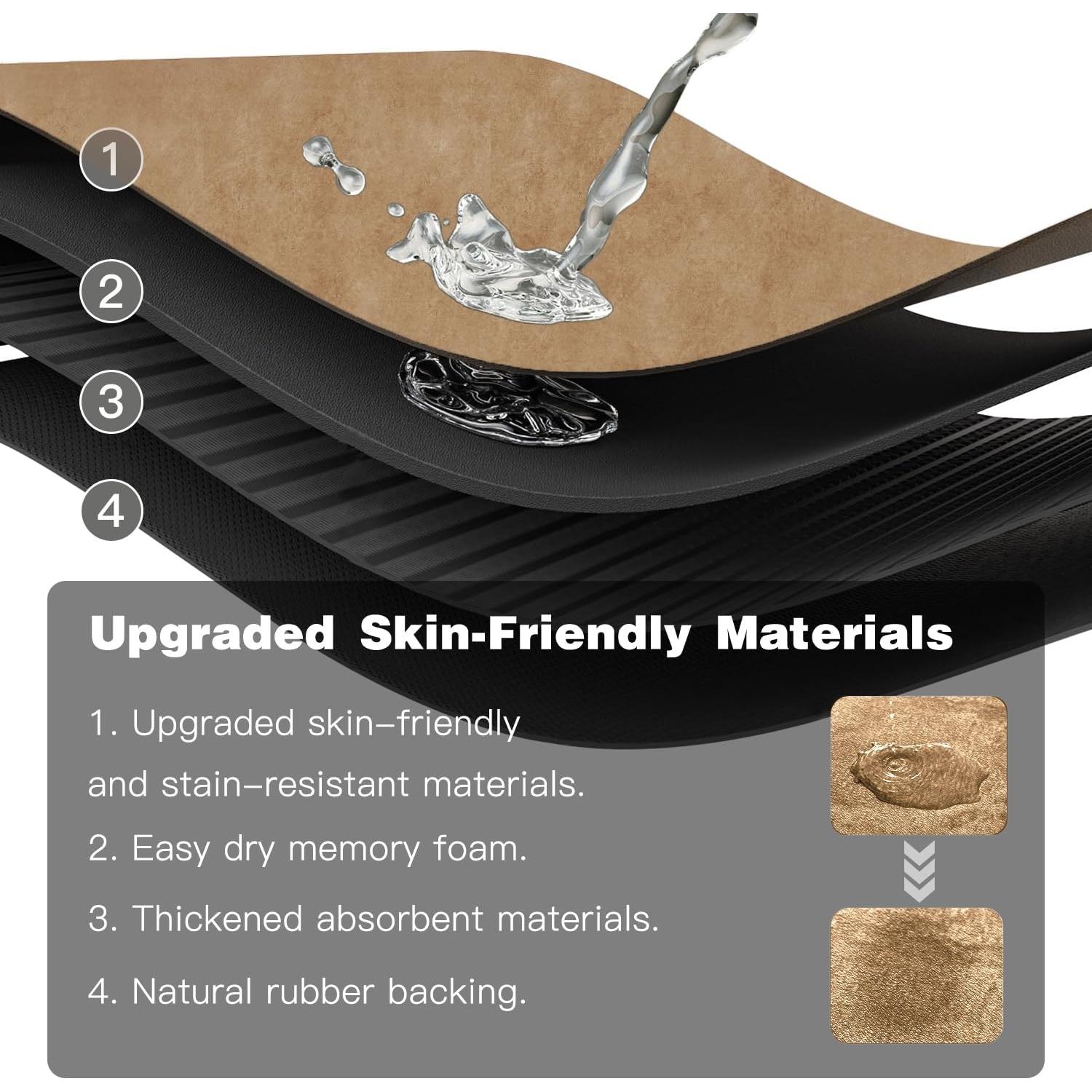 Alfombra de Baño Antideslizante TYUU Camel 40x60 cm