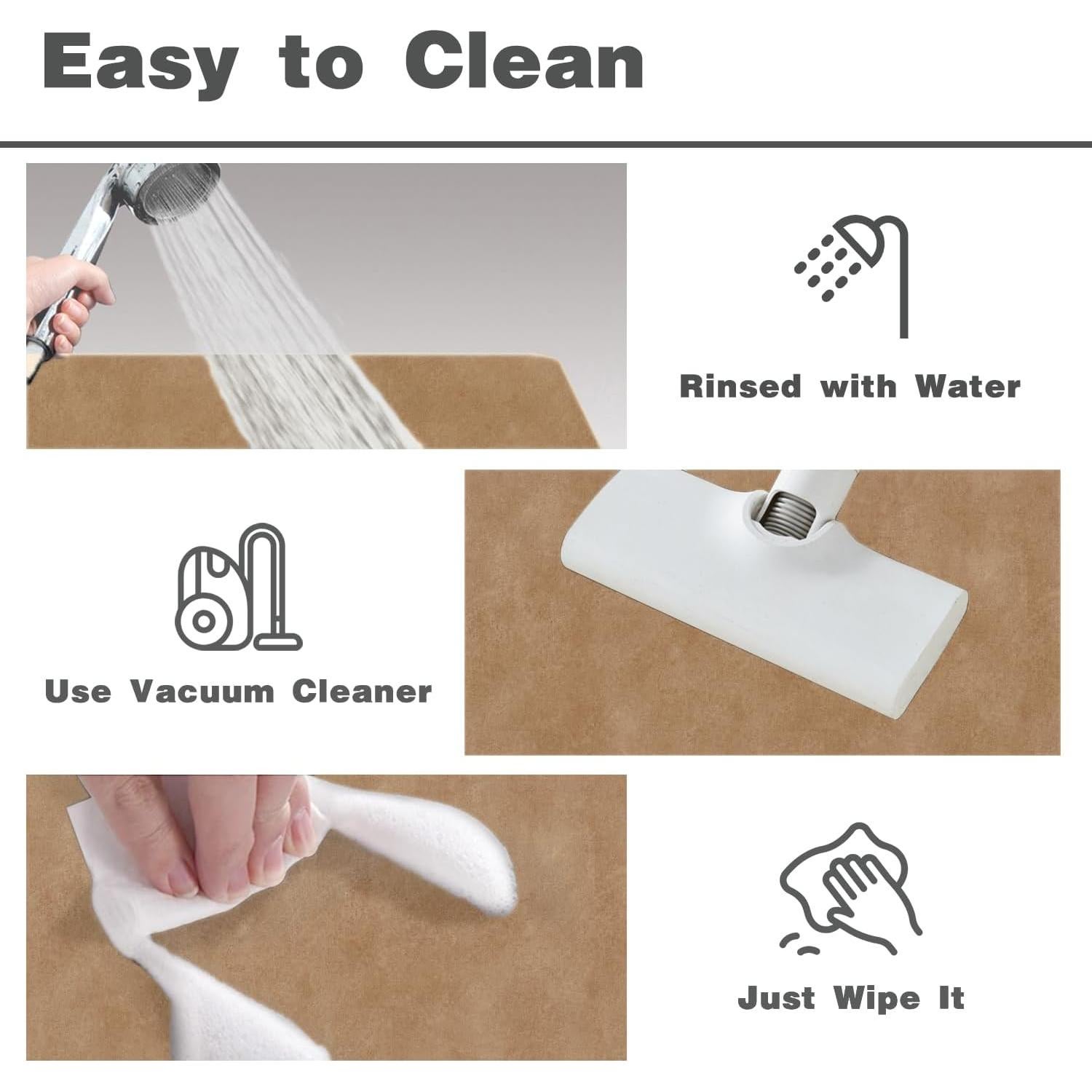 Alfombra de Baño Antideslizante TYUU Camel 40x60 cm