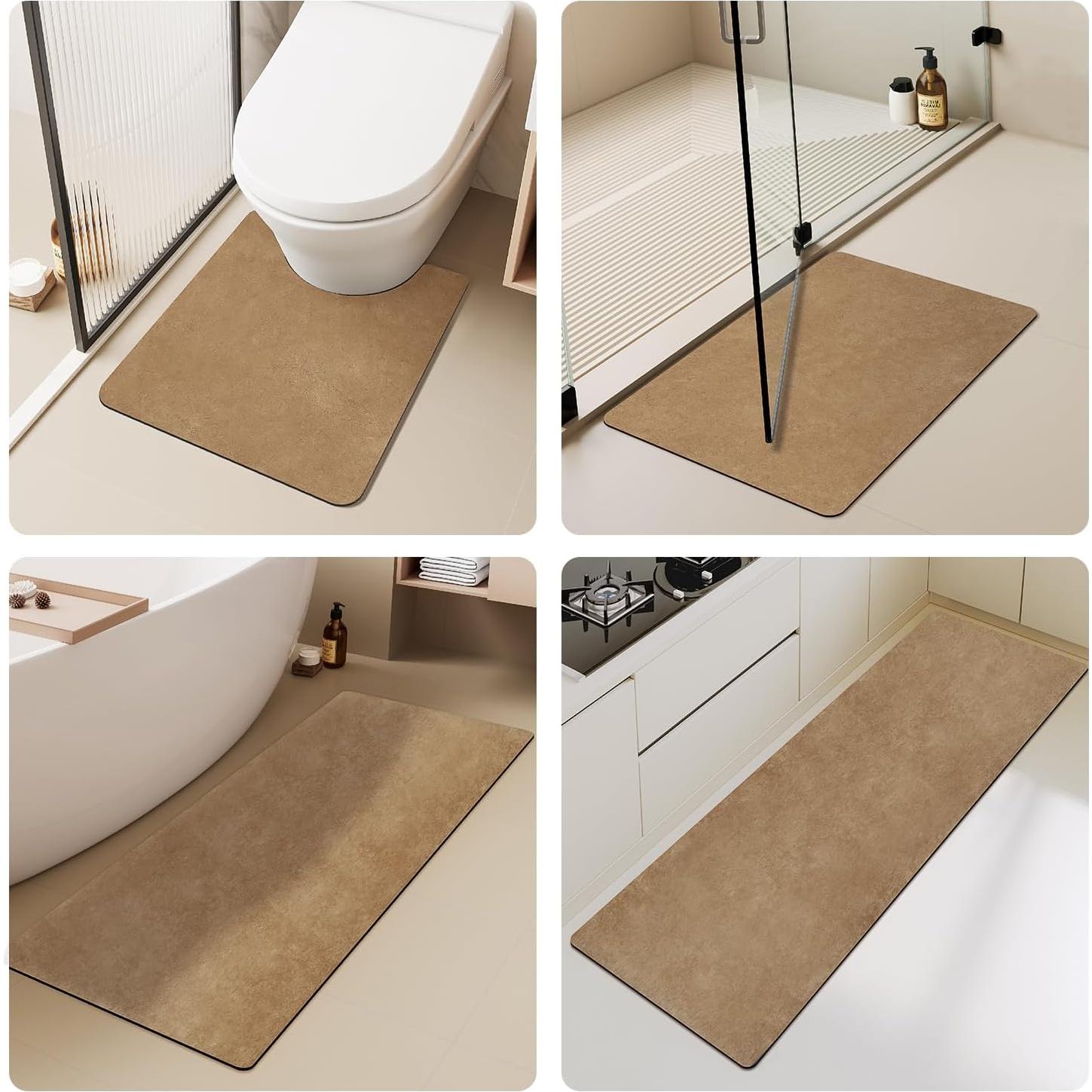 Alfombra de Baño Antideslizante TYUU Camel 40x60 cm