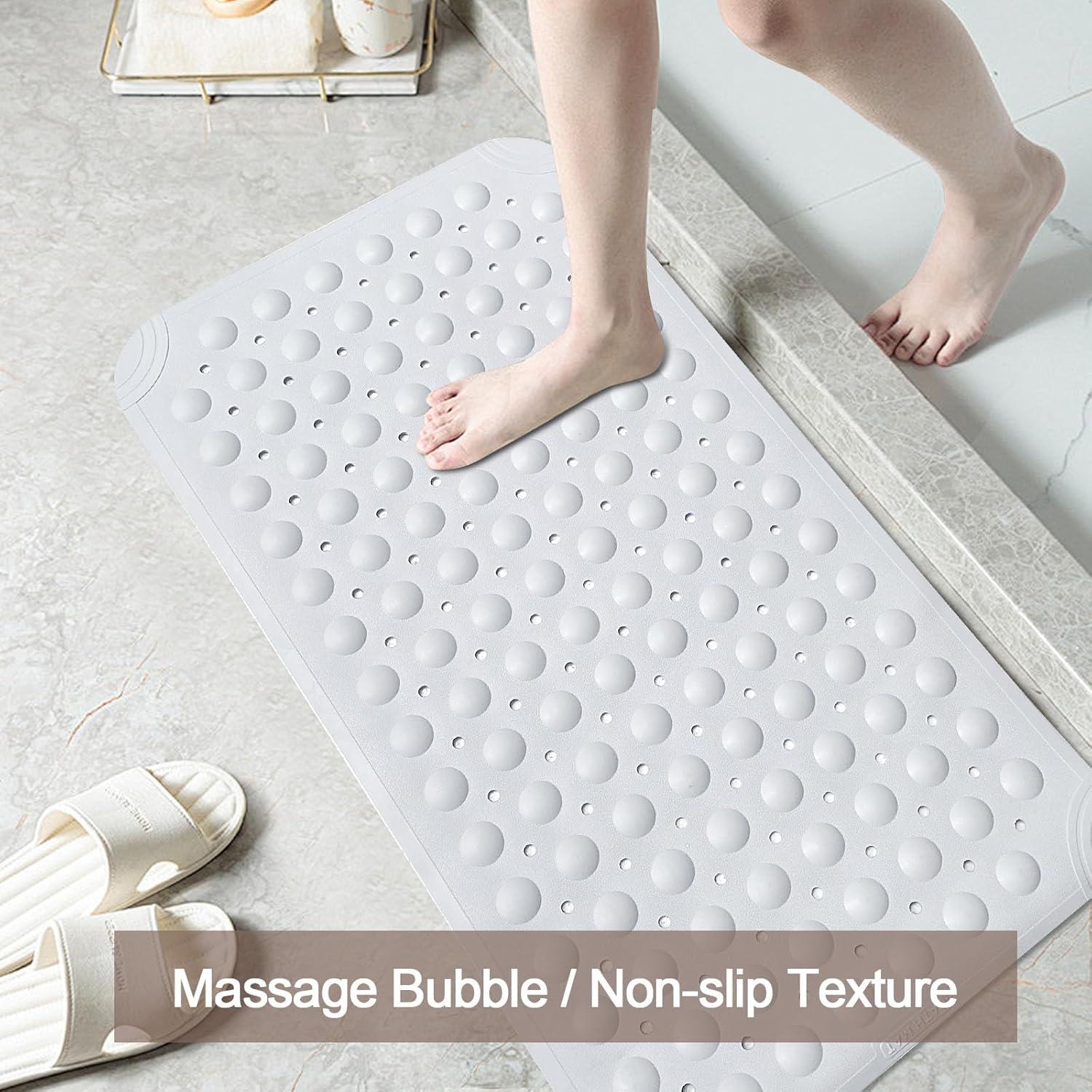 Alfombrilla Antideslizante para Ducha WarmSnow 69,85x38,1cm Gris