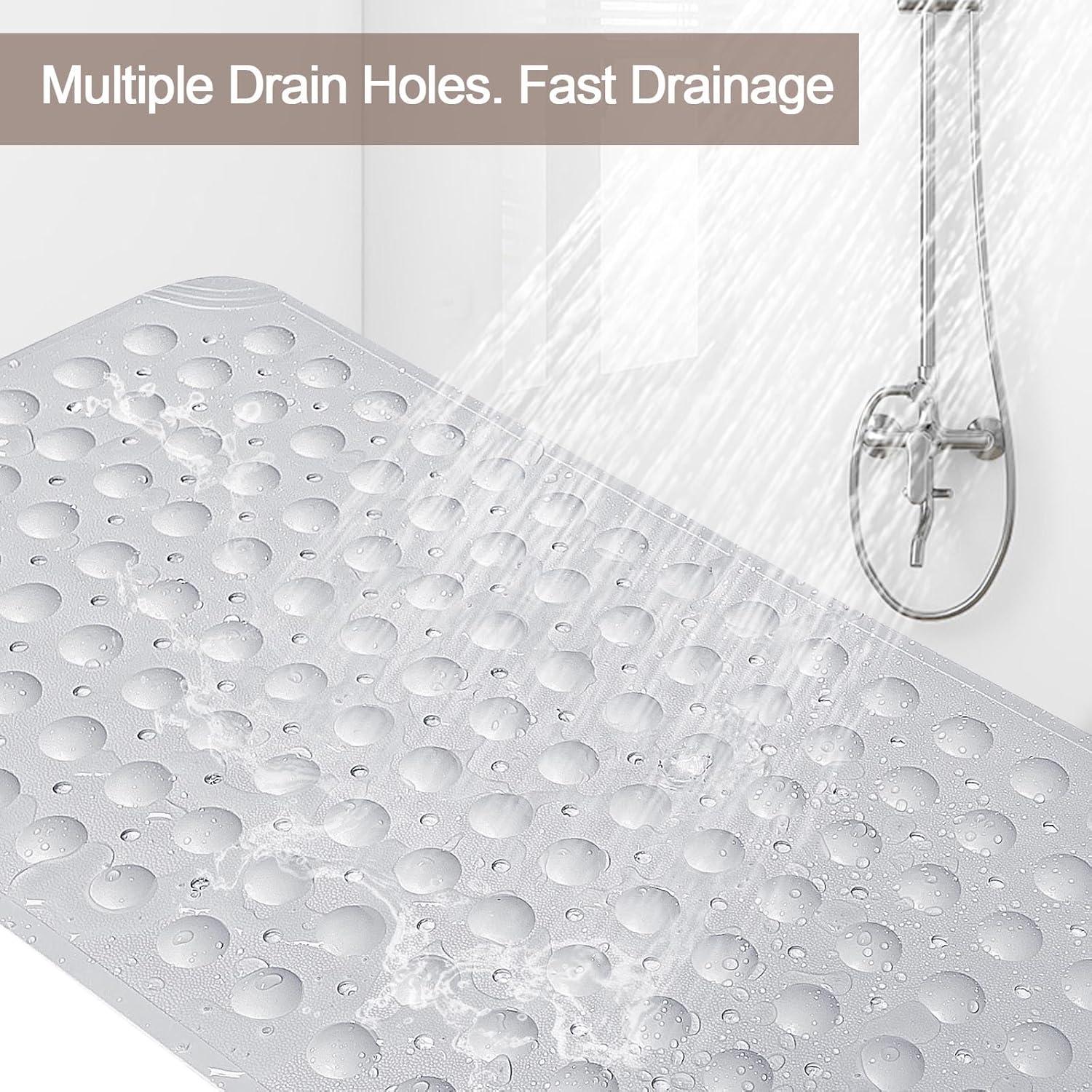 Alfombrilla Antideslizante para Ducha WarmSnow 69,85x38,1cm Gris