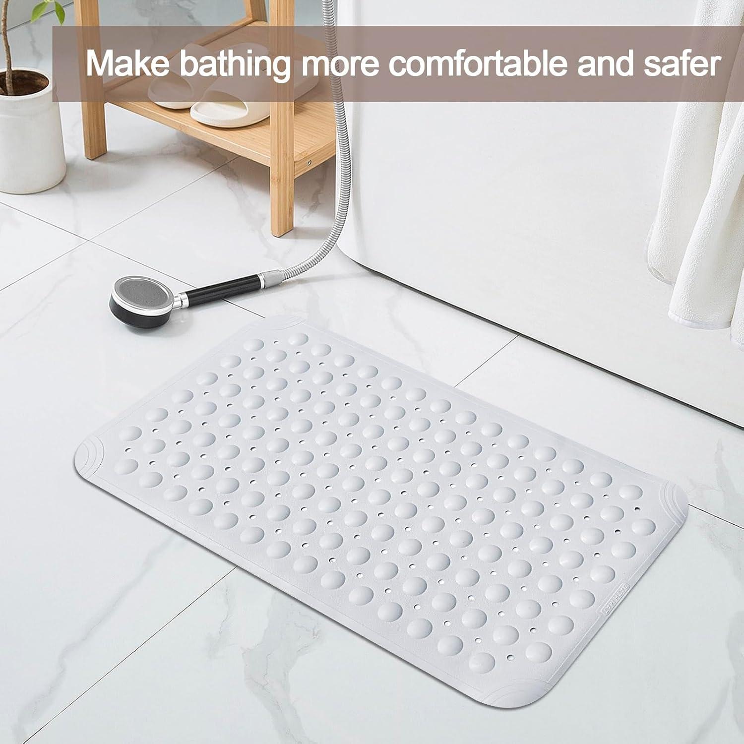 Alfombrilla Antideslizante para Ducha WarmSnow 69,85x38,1cm Gris
