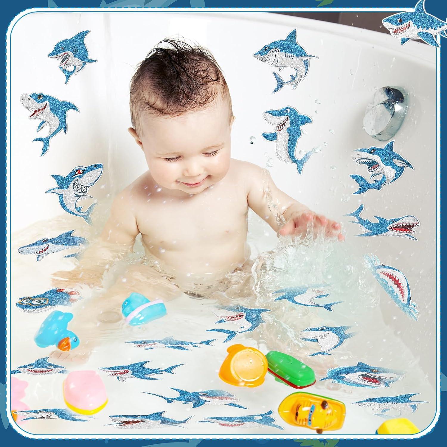 Calcomanías Antideslizantes Tiburón Yaomiao 24 Pcs Azul