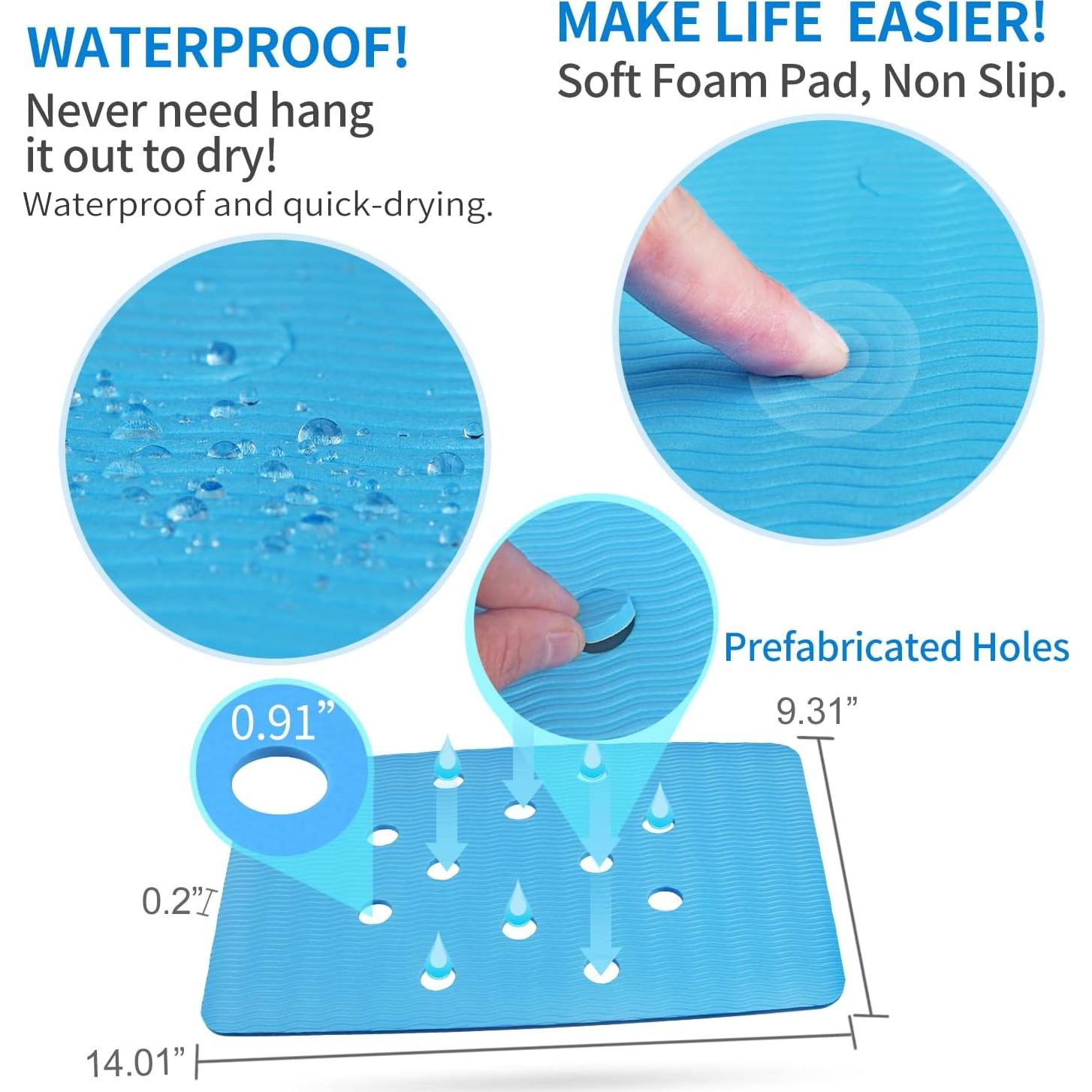 Cojín de Ducha Antideslizante MINIVON 35.5x23.6cm Azul