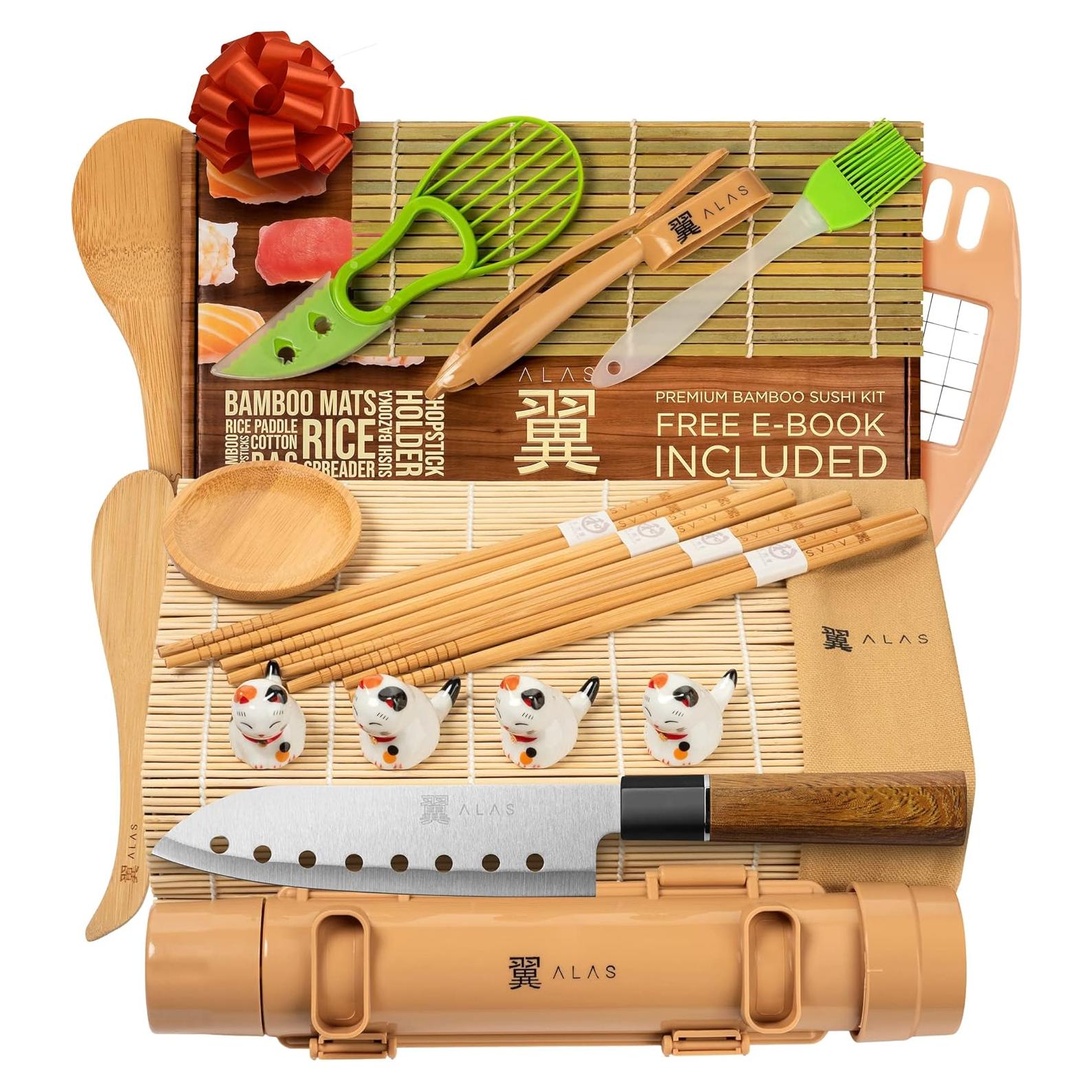 Juego Completo de Sushi 20 Piezas Alas - Kit para Hacer Sushi