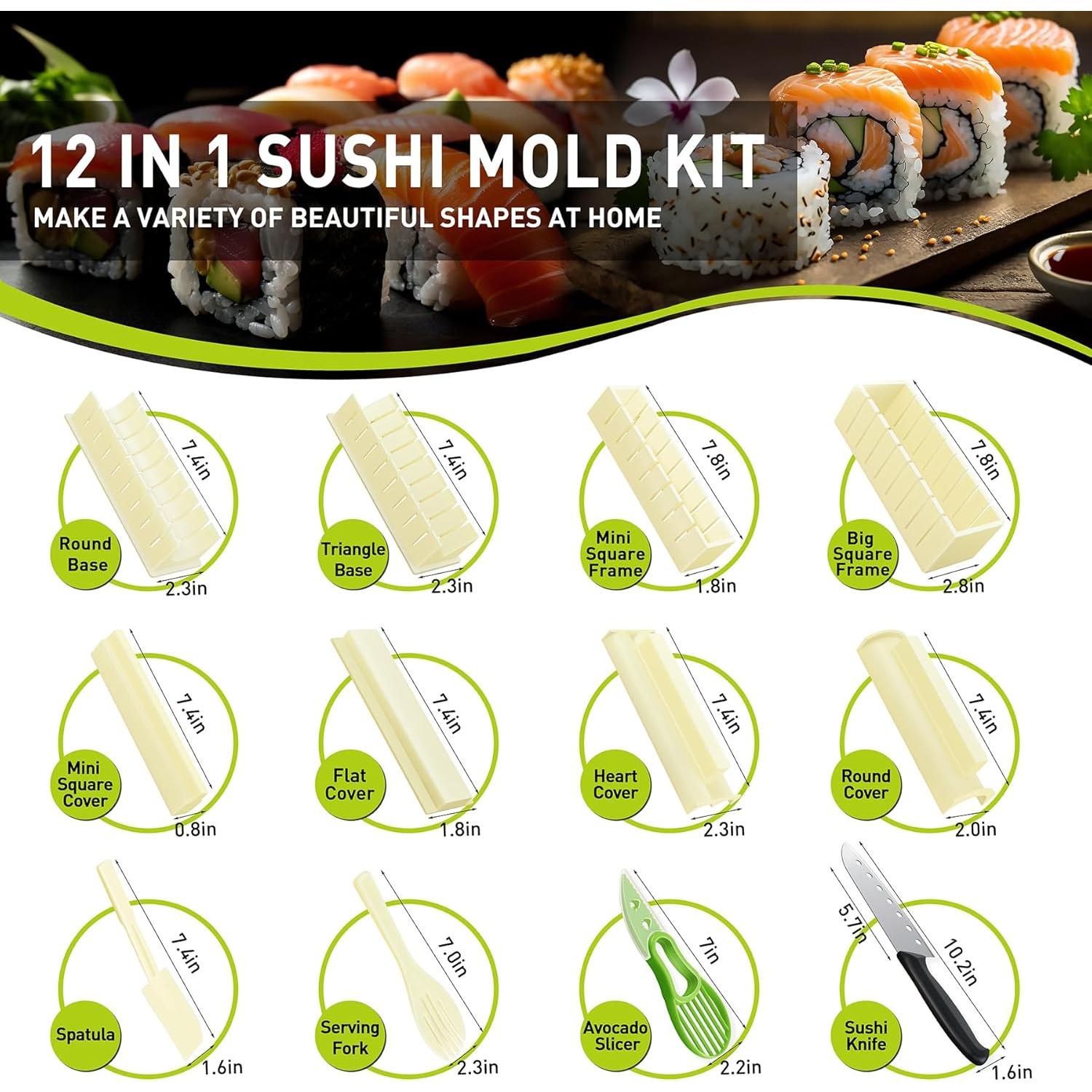 Kit de Hacer Sushi 12 Piezas TIMDAM Accesorios de Cocina