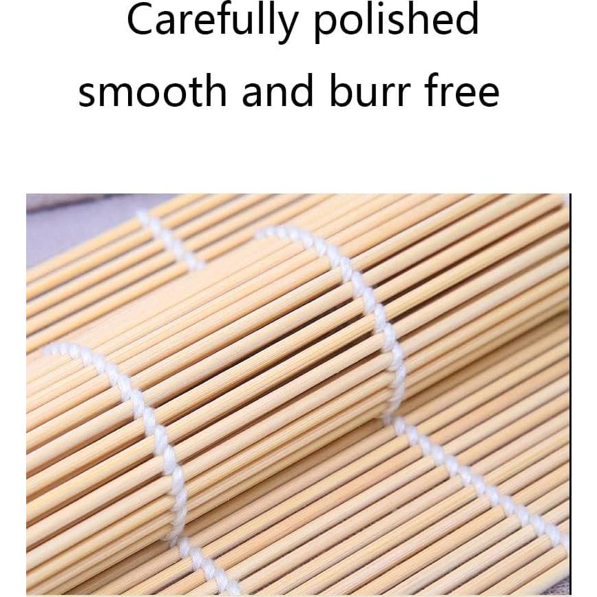 Paquete de 2 Esteras de Bambú BZG para Sushi 24x24 cm